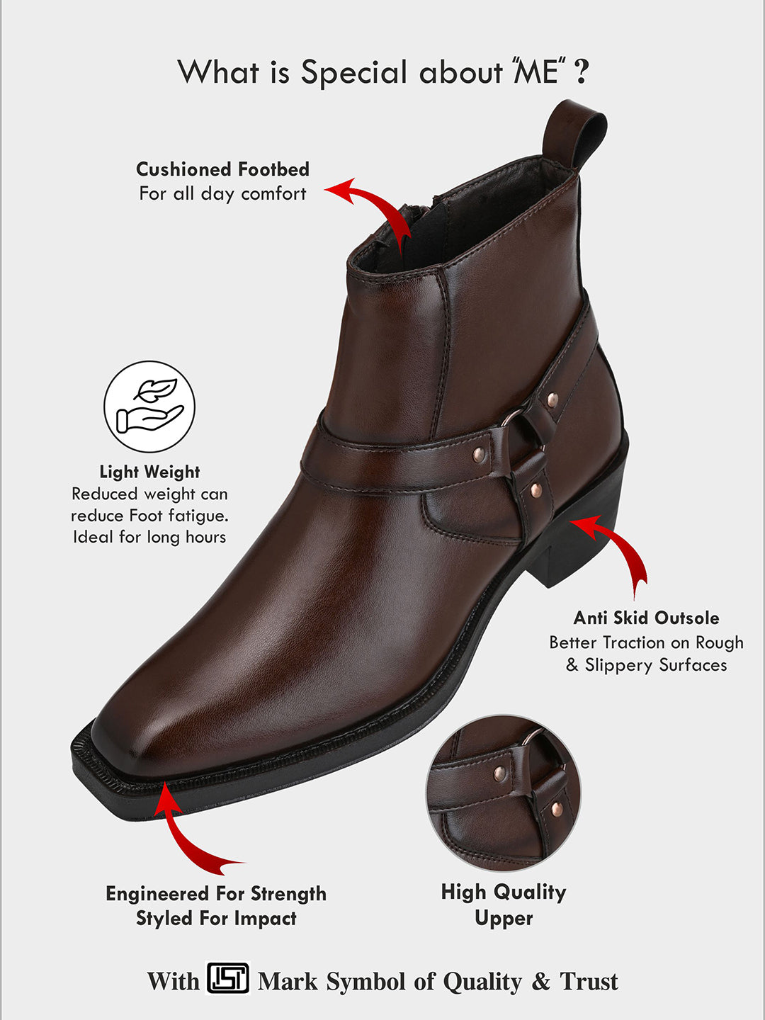 FRANK ROMELLO Men Luxe Elevated Ankle Boot