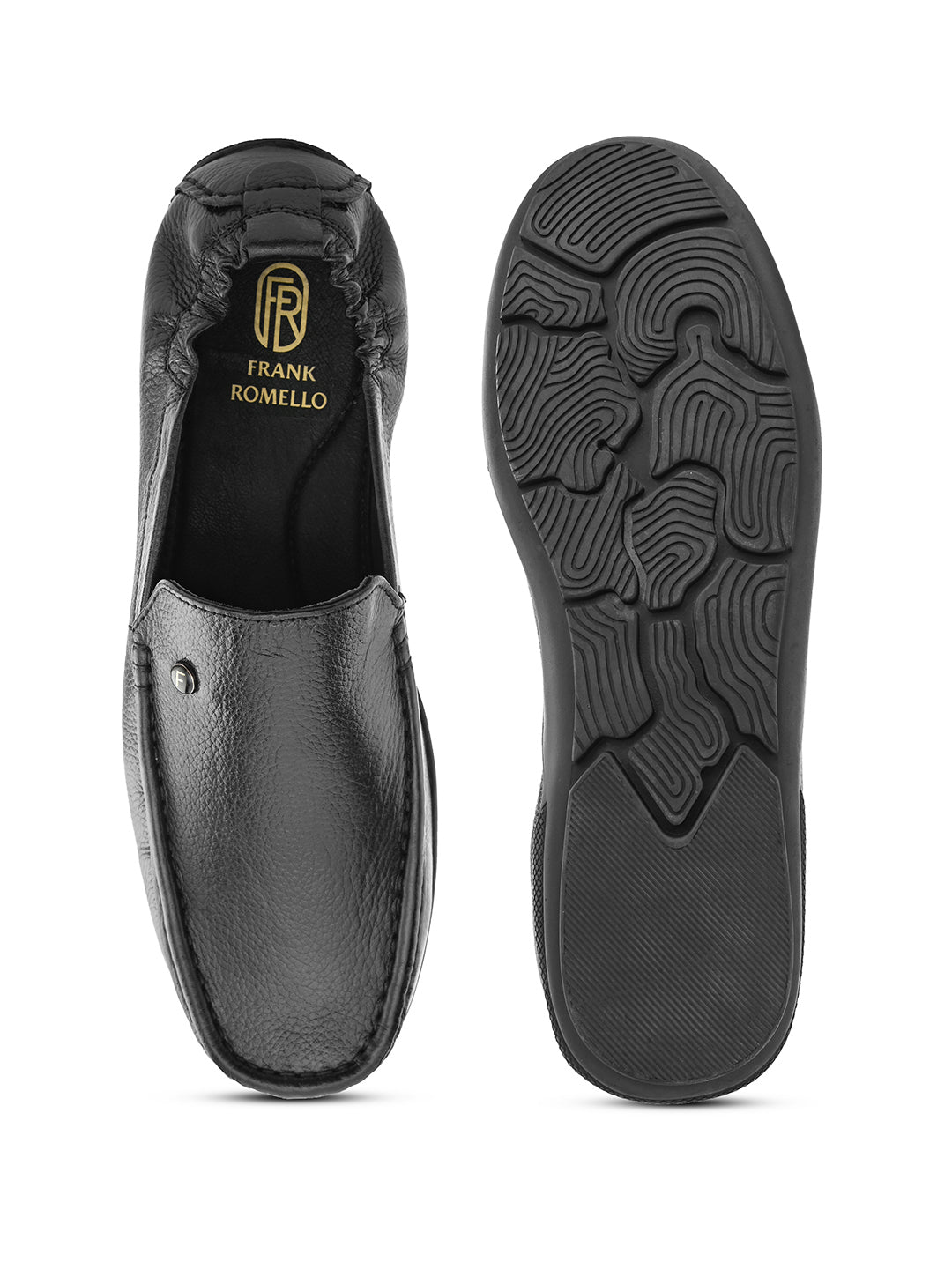 Black & Brown Laser Detailing Tassel Slip-On Loafers