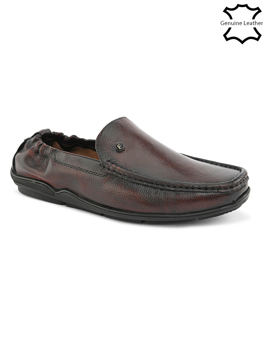 Black & Brown Laser Detailing Tassel Slip-On Loafers