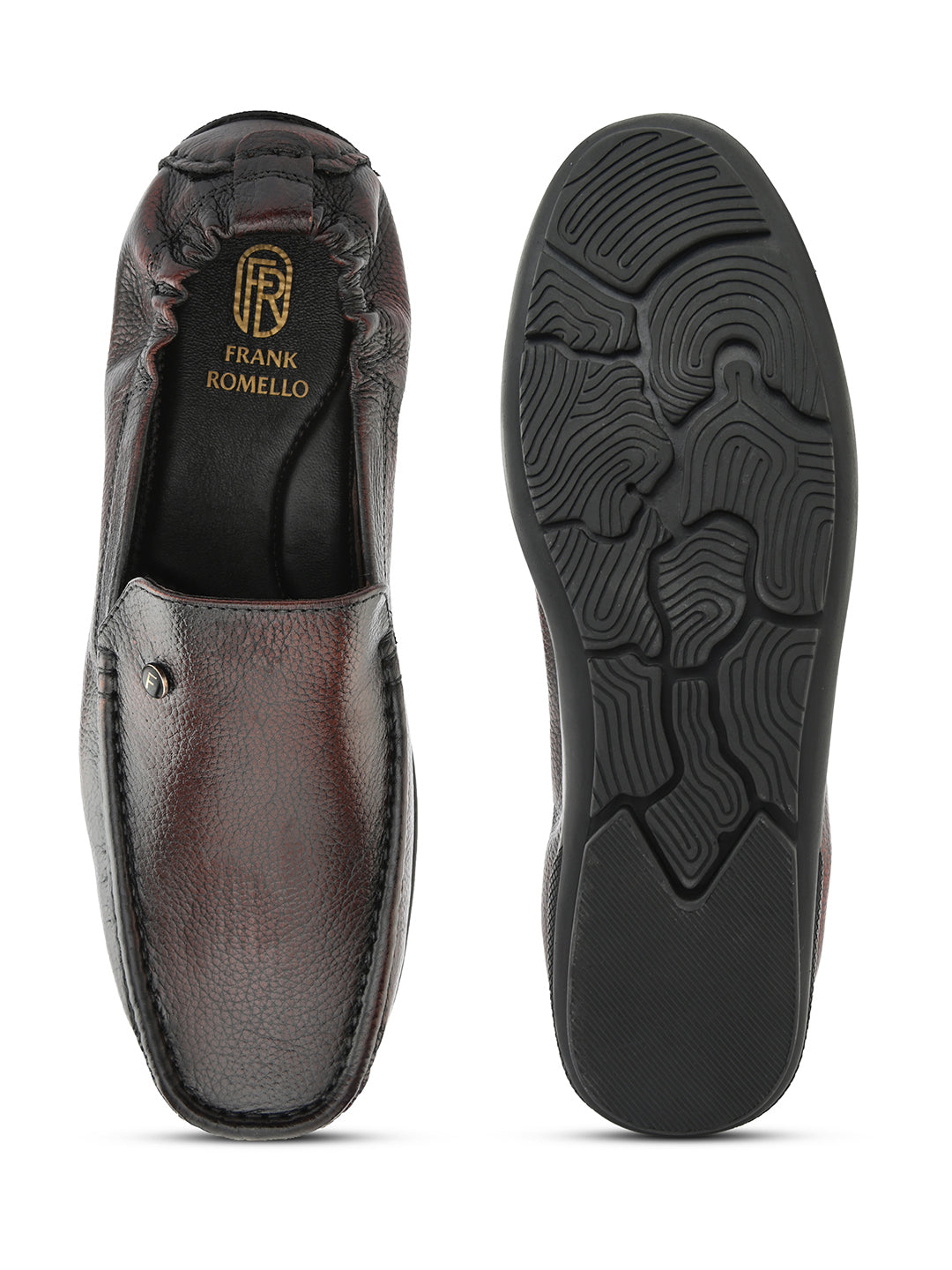 Black & Brown Laser Detailing Tassel Slip-On Loafers