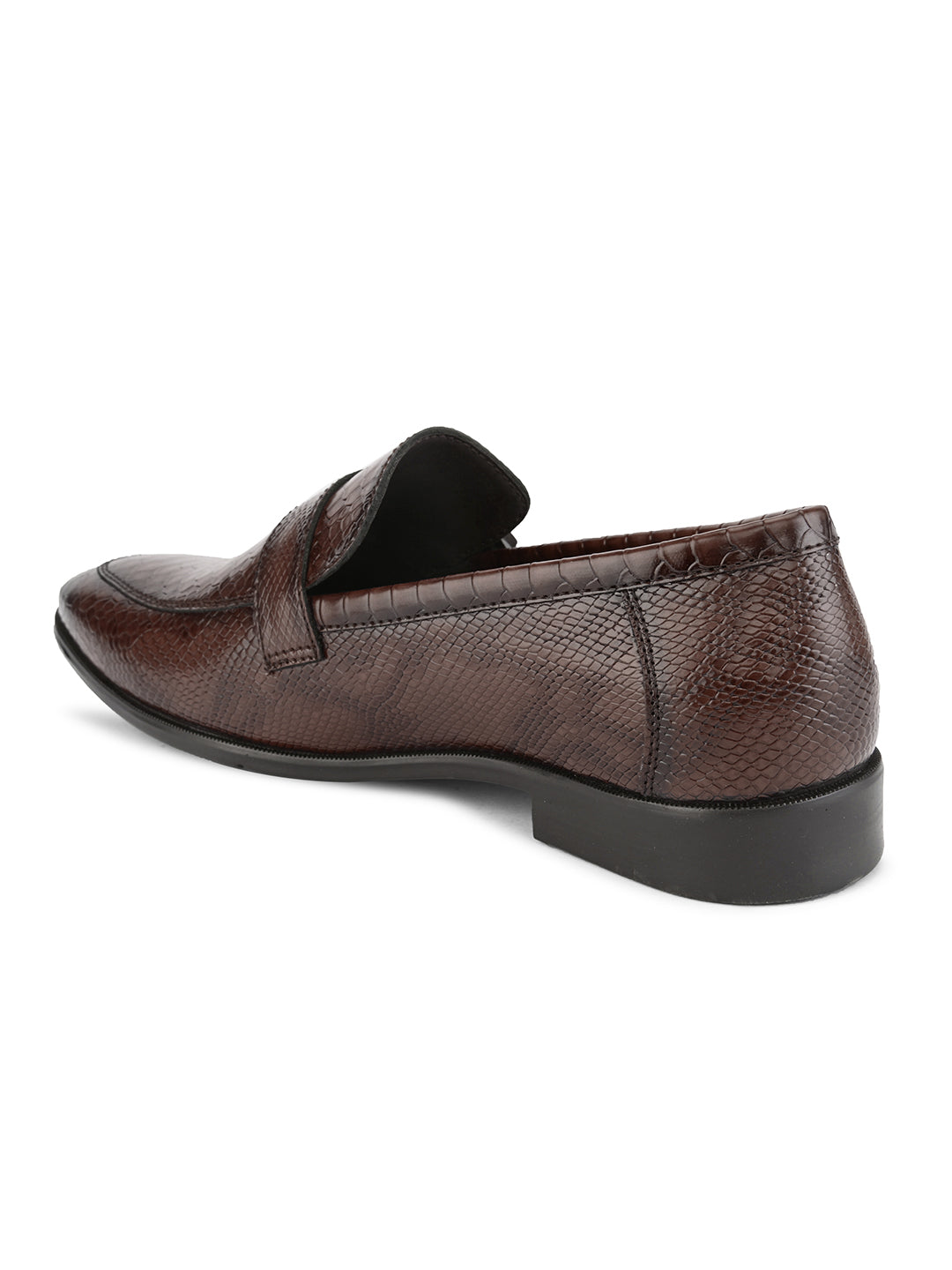 Men Textured Formal Monk Shoes With Buckle Detail