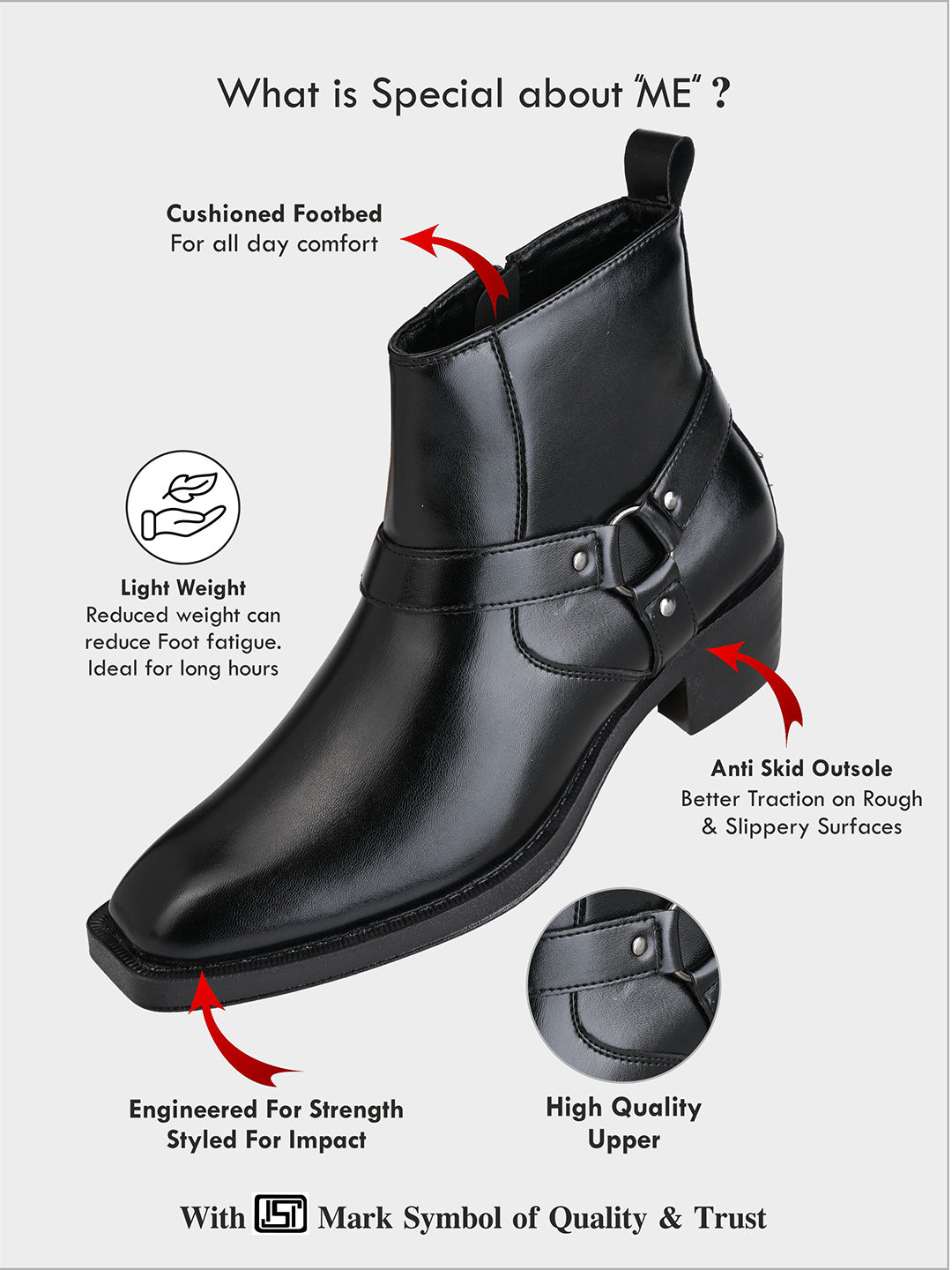 FRANK ROMELLO Men Luxe Elevated Ankle Boot