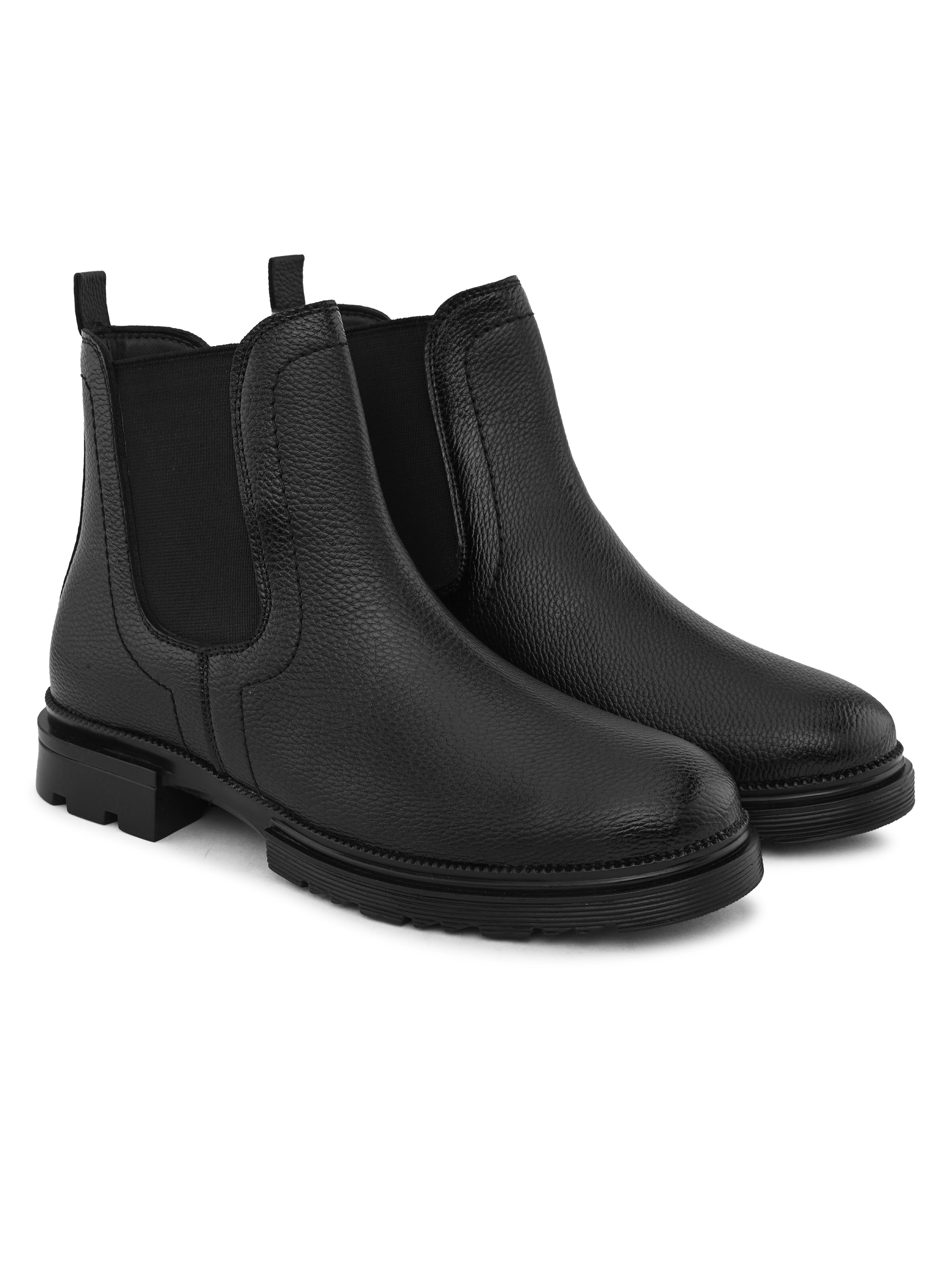 vegan leather casual boots