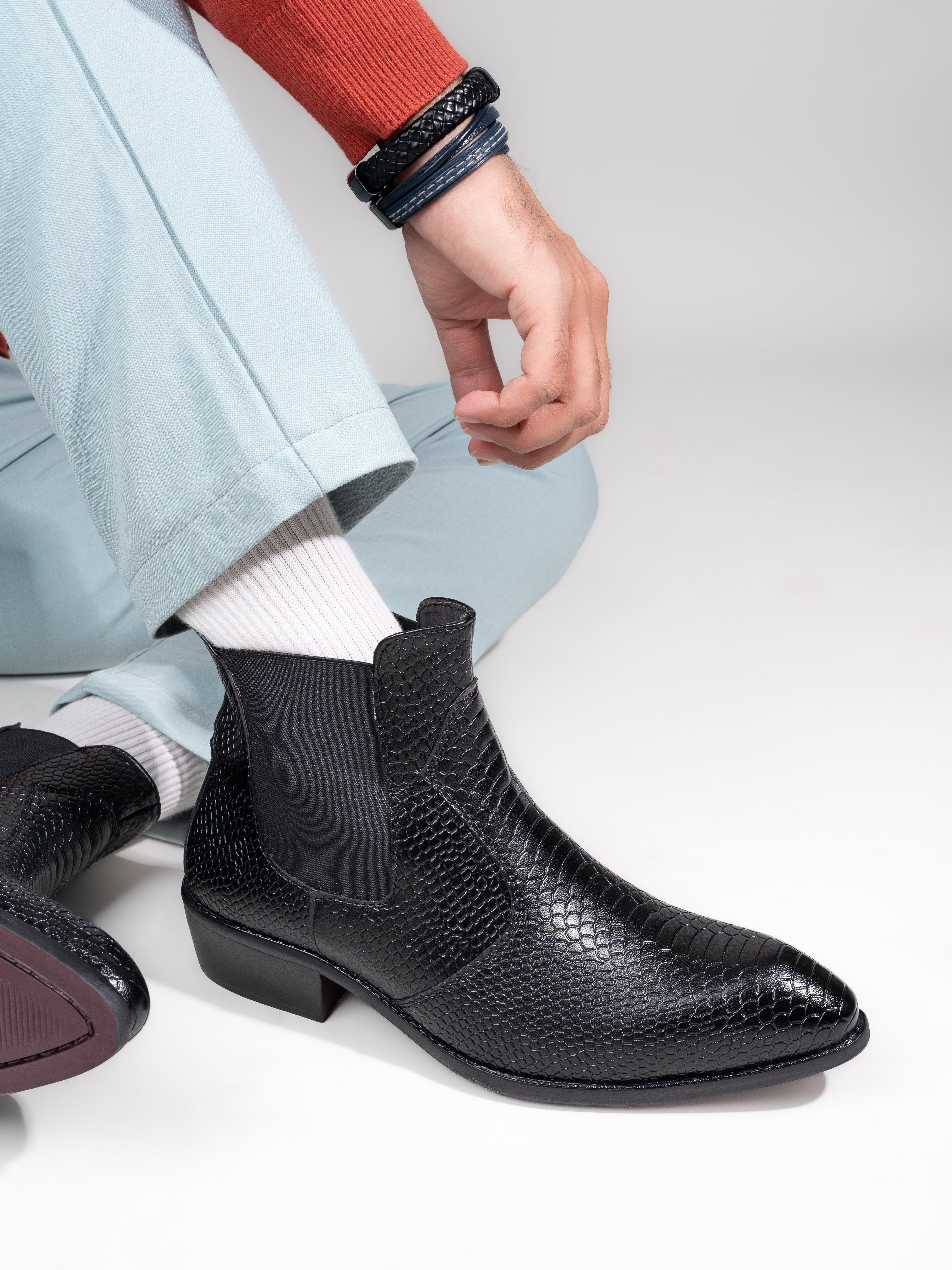 Men Chelsea Block Boots