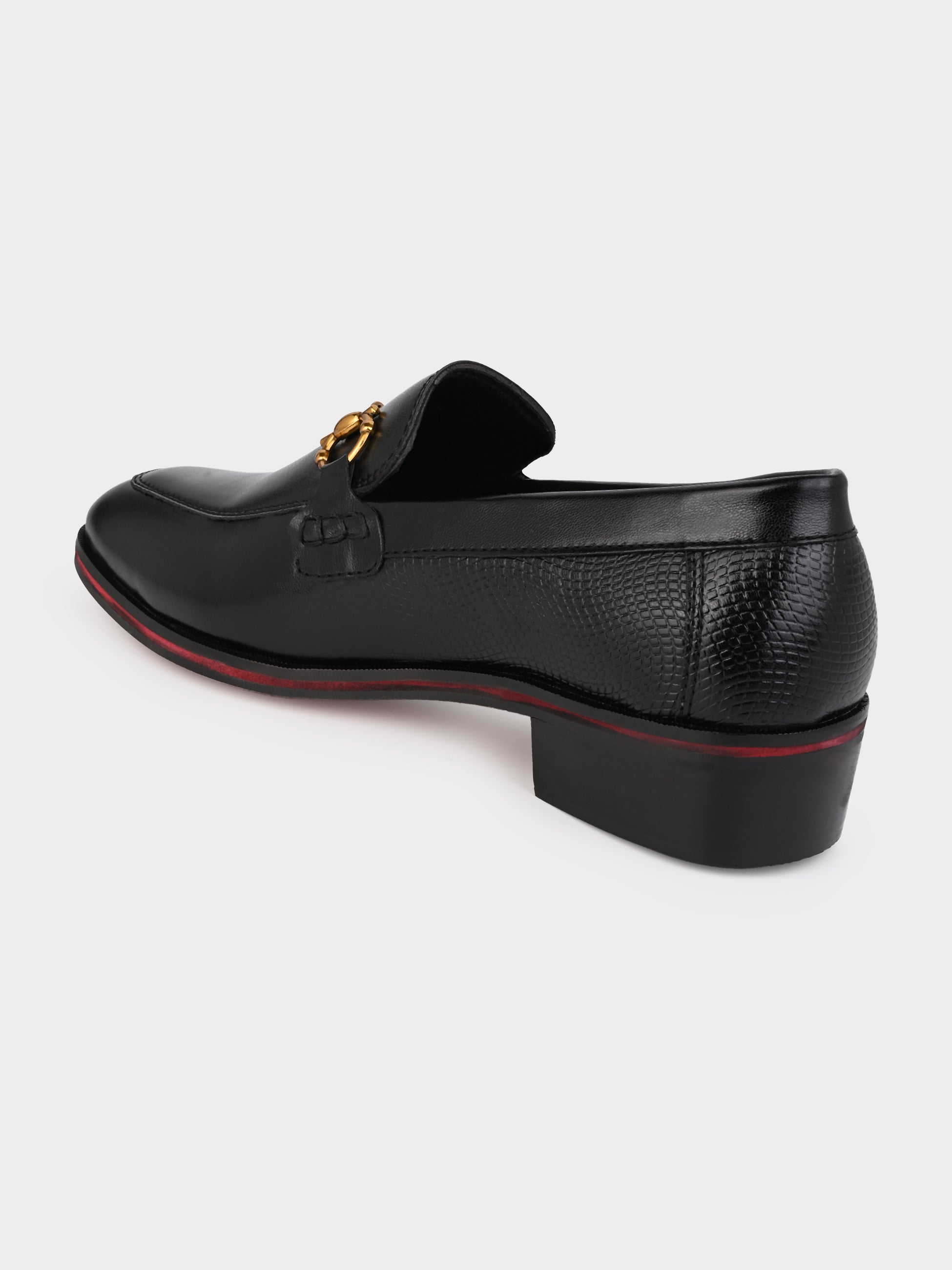Men's Handcrafted Textured Loafers with Cuban Heels
