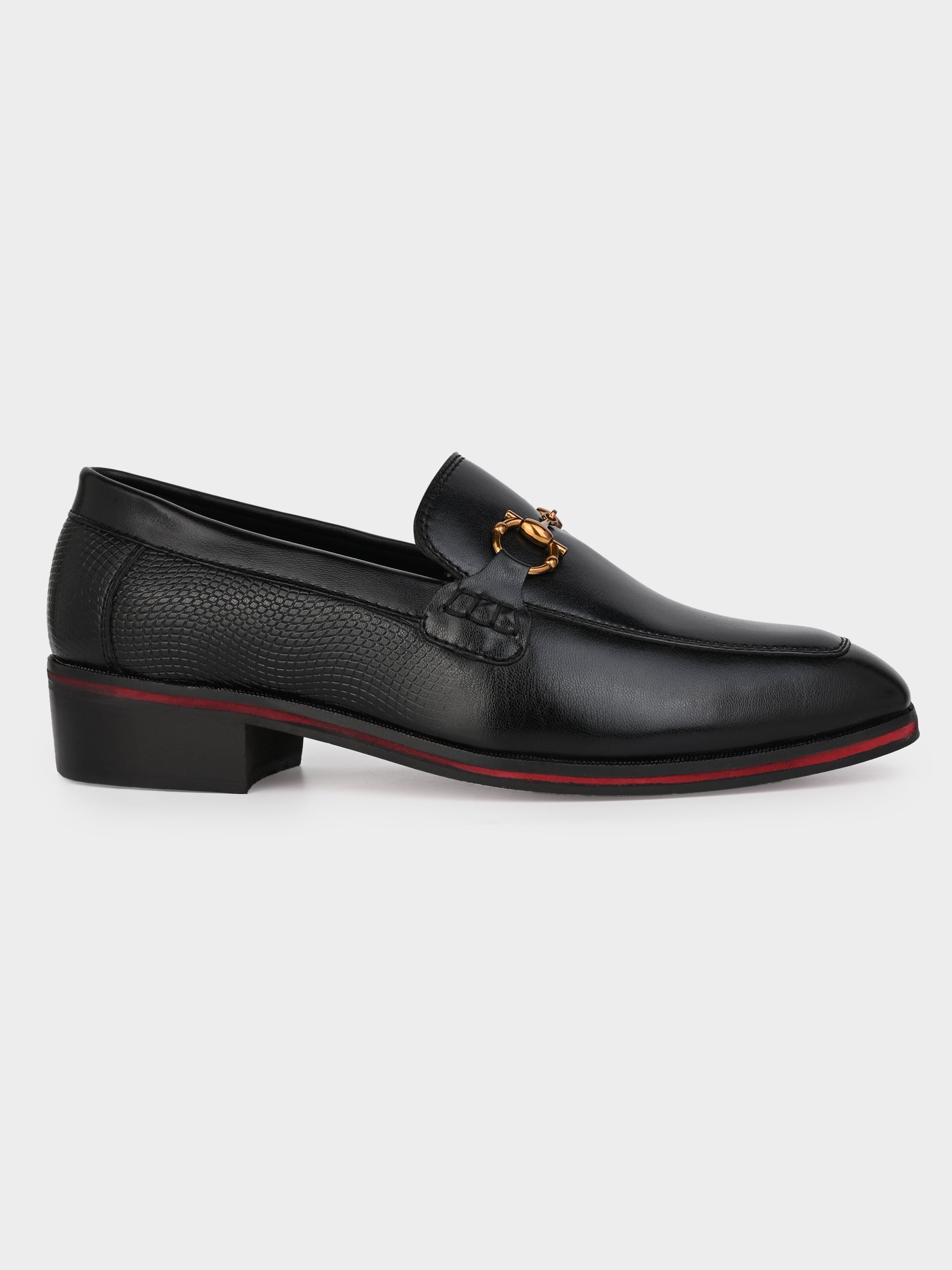 Men's Handcrafted Textured Loafers with Cuban Heels