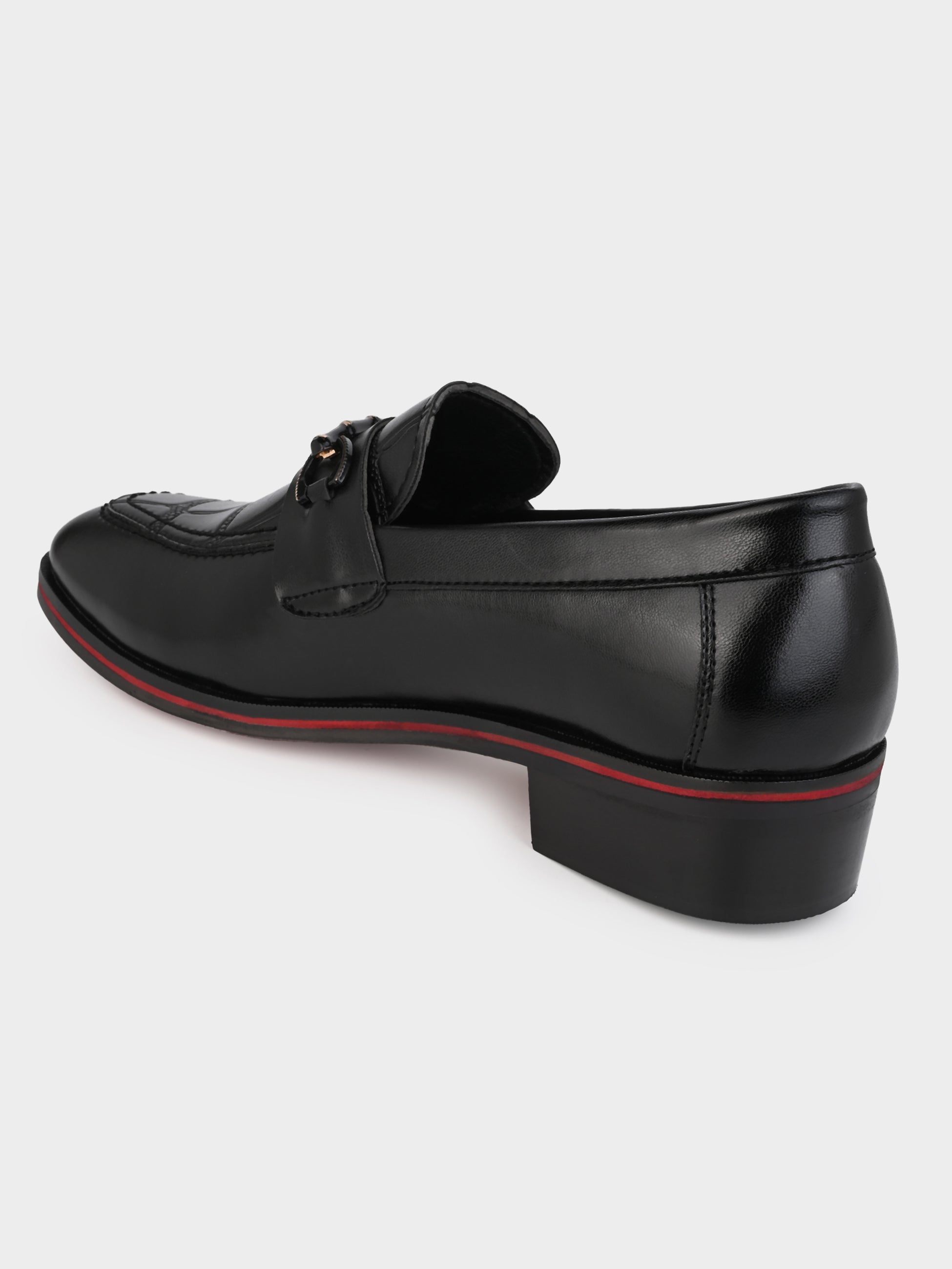 Men's Handcrafted Textured Loafers with Cuban Heels
