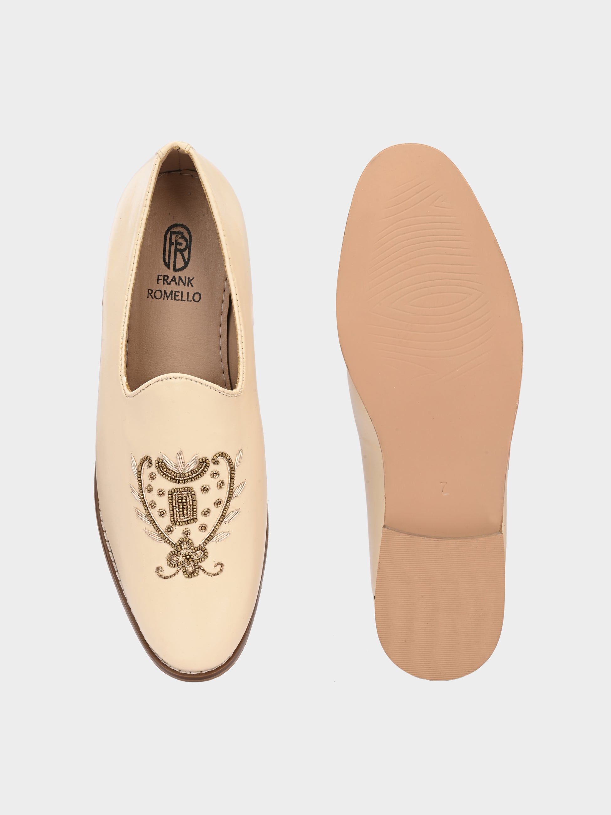 FRANKROMELLO Men Textured Mojaris