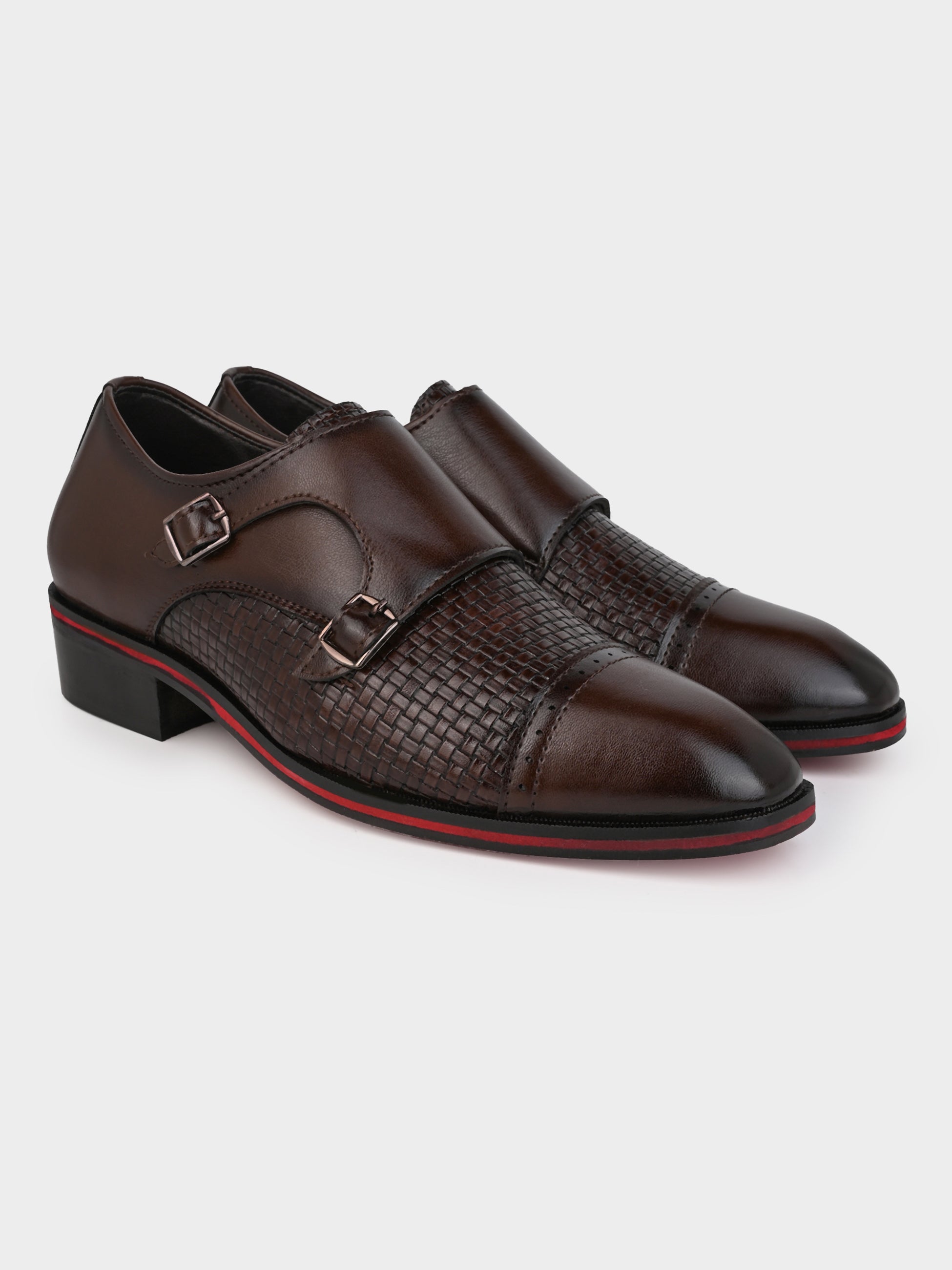 Men's Handcrafted Textured Loafers with Cuban Heels