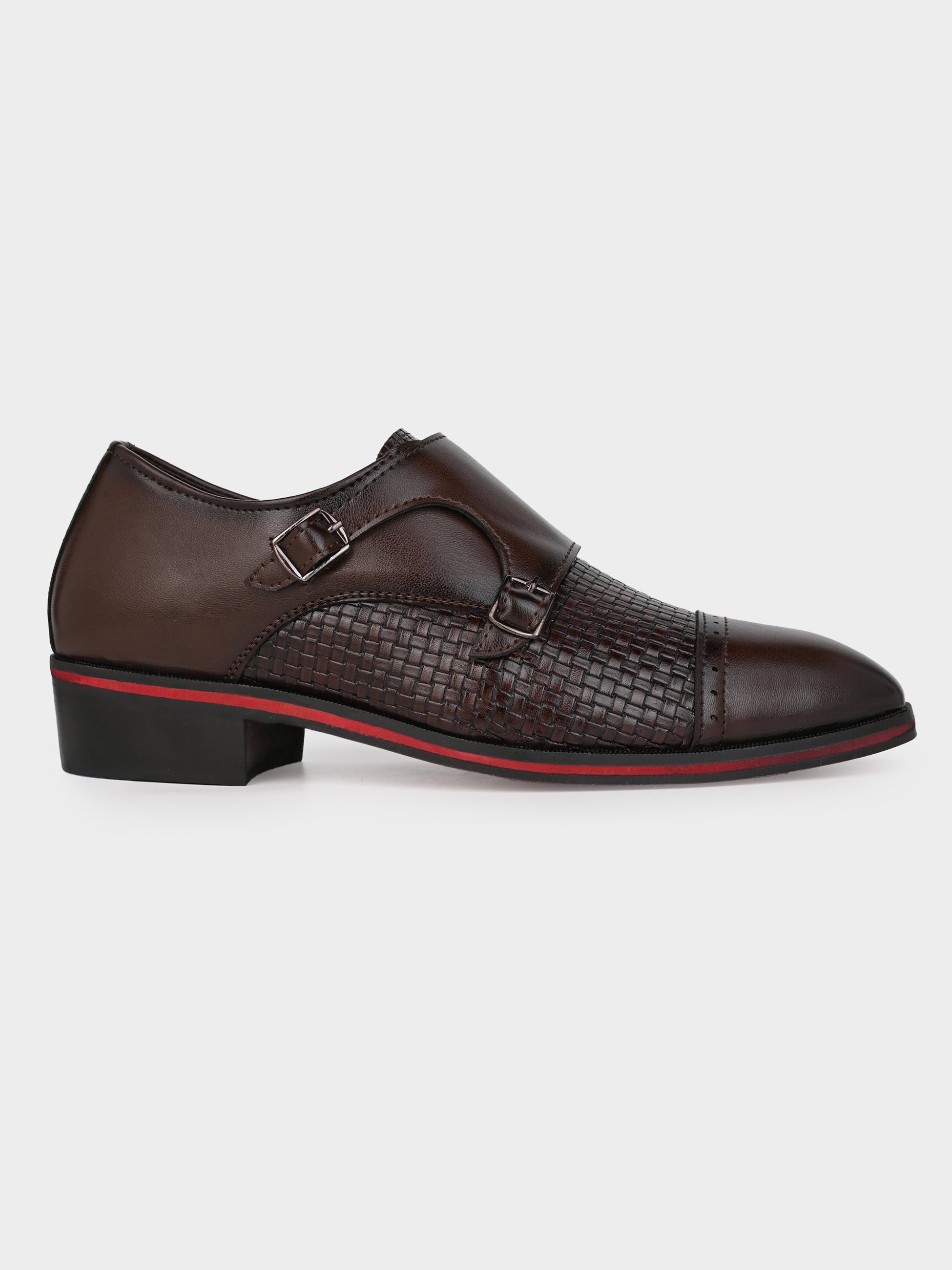 Men's Handcrafted Textured Loafers with Cuban Heels