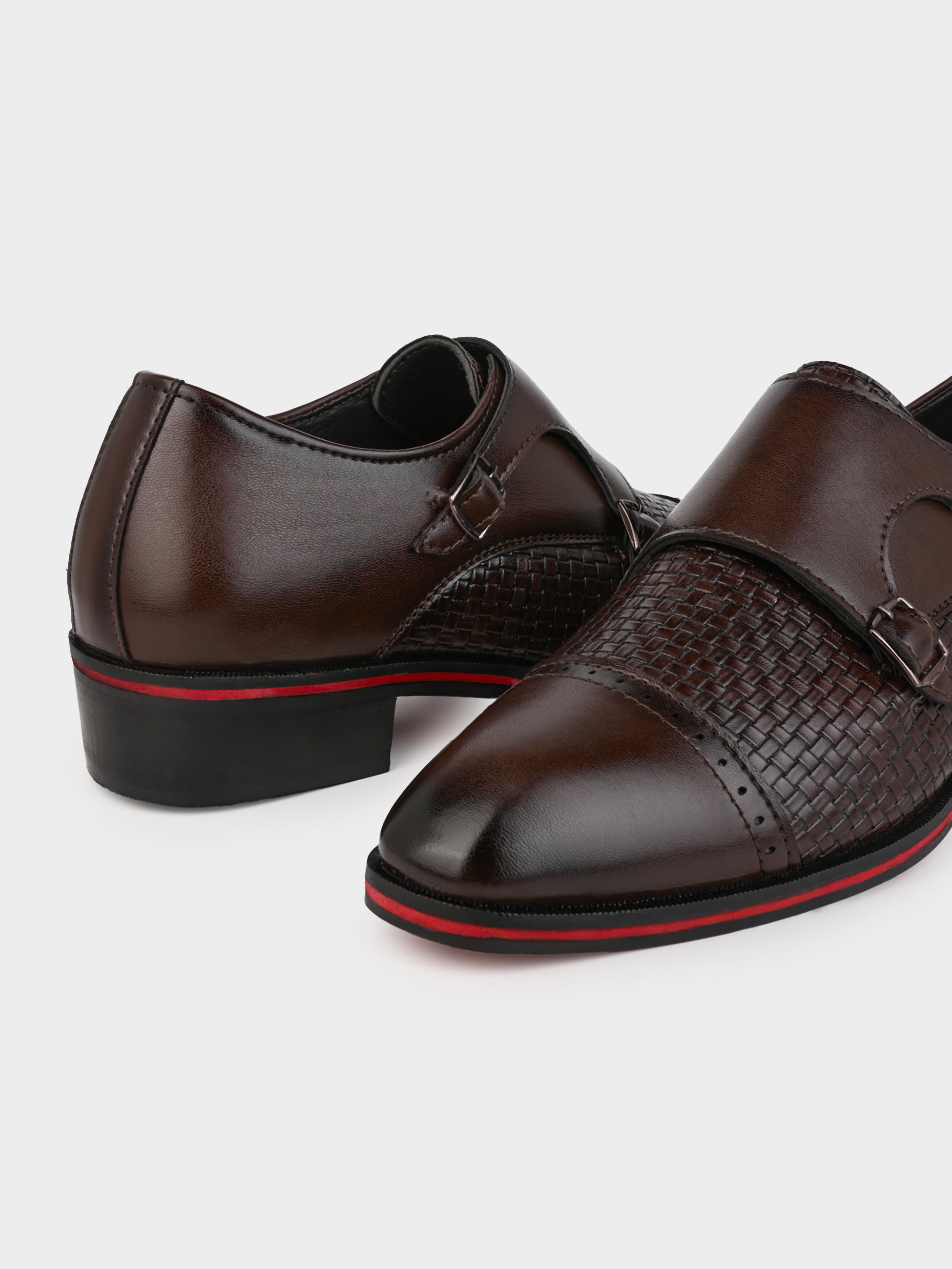 Men's Handcrafted Textured Loafers with Cuban Heels