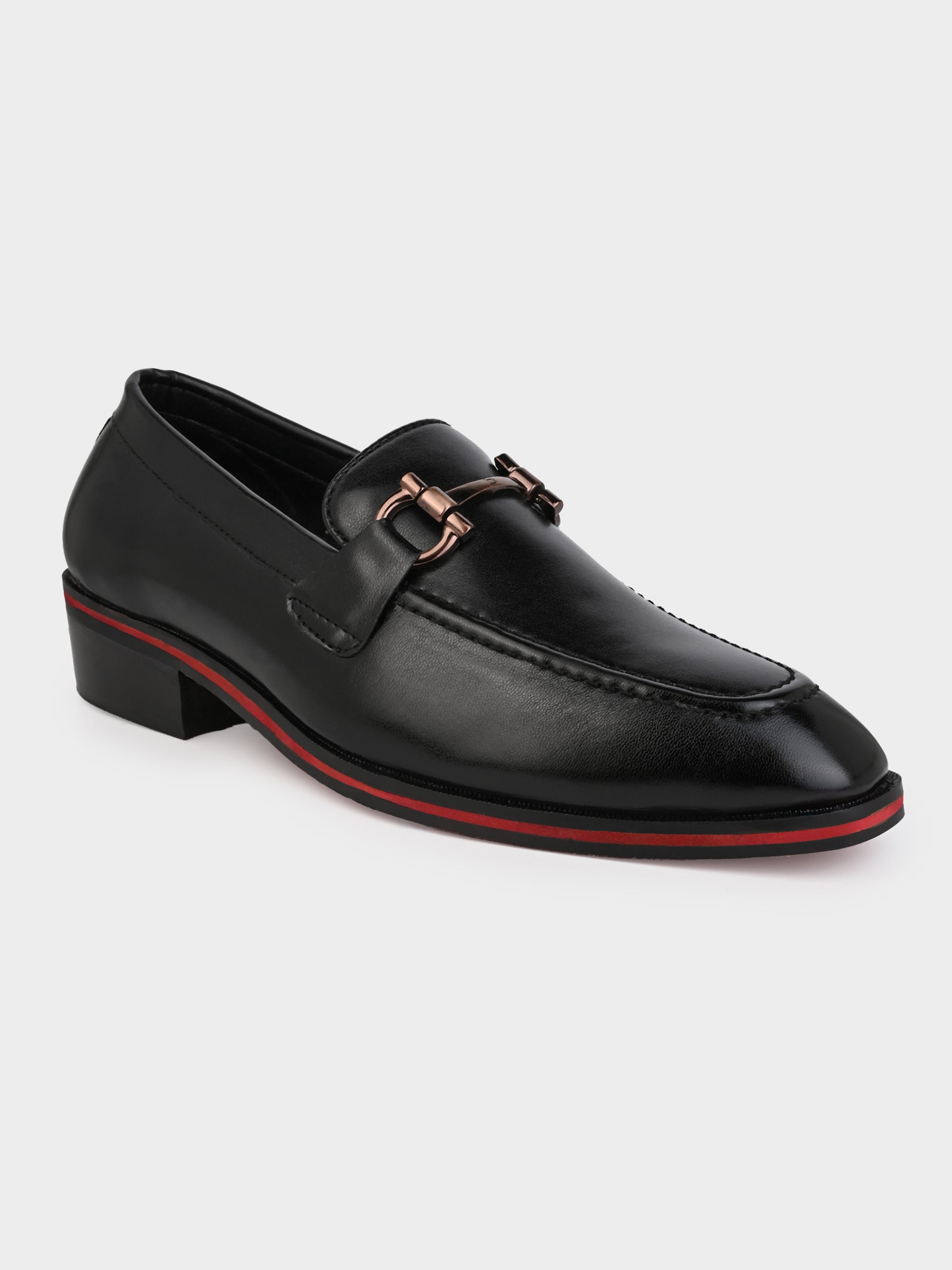 Men's Handcrafted Textured Loafers with Cuban Heels