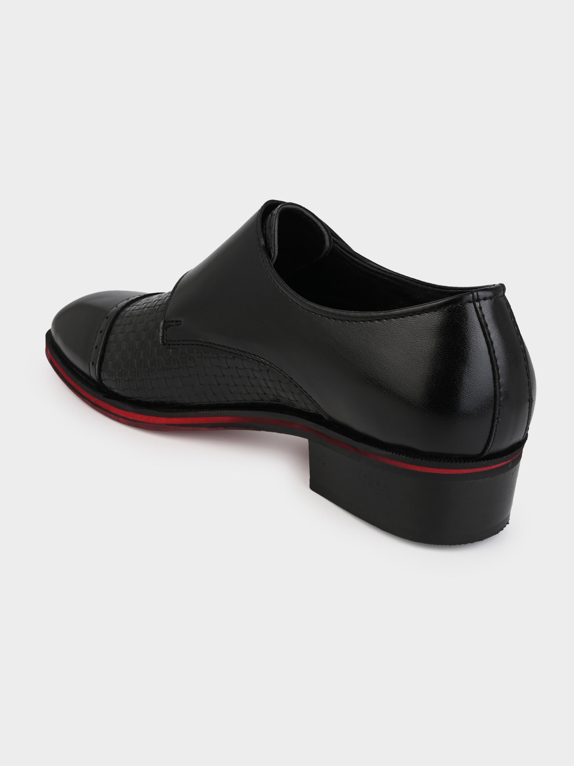 Men's Handcrafted Textured Loafers with Cuban Heels