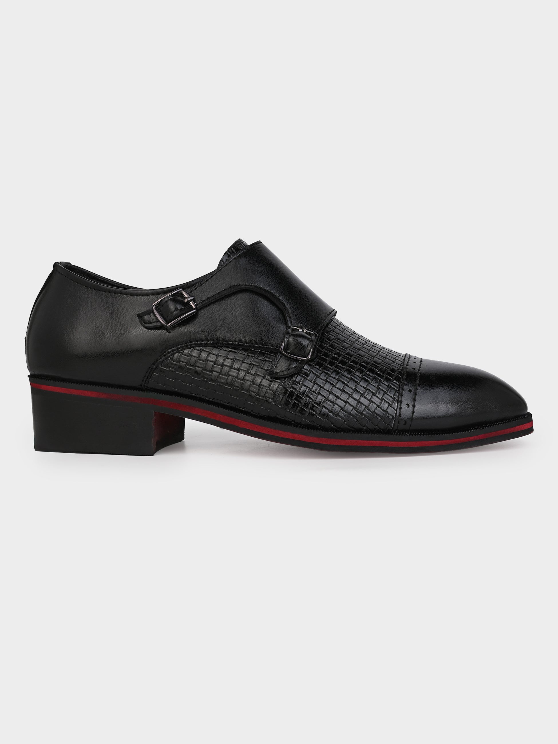 Men's Handcrafted Textured Loafers with Cuban Heels