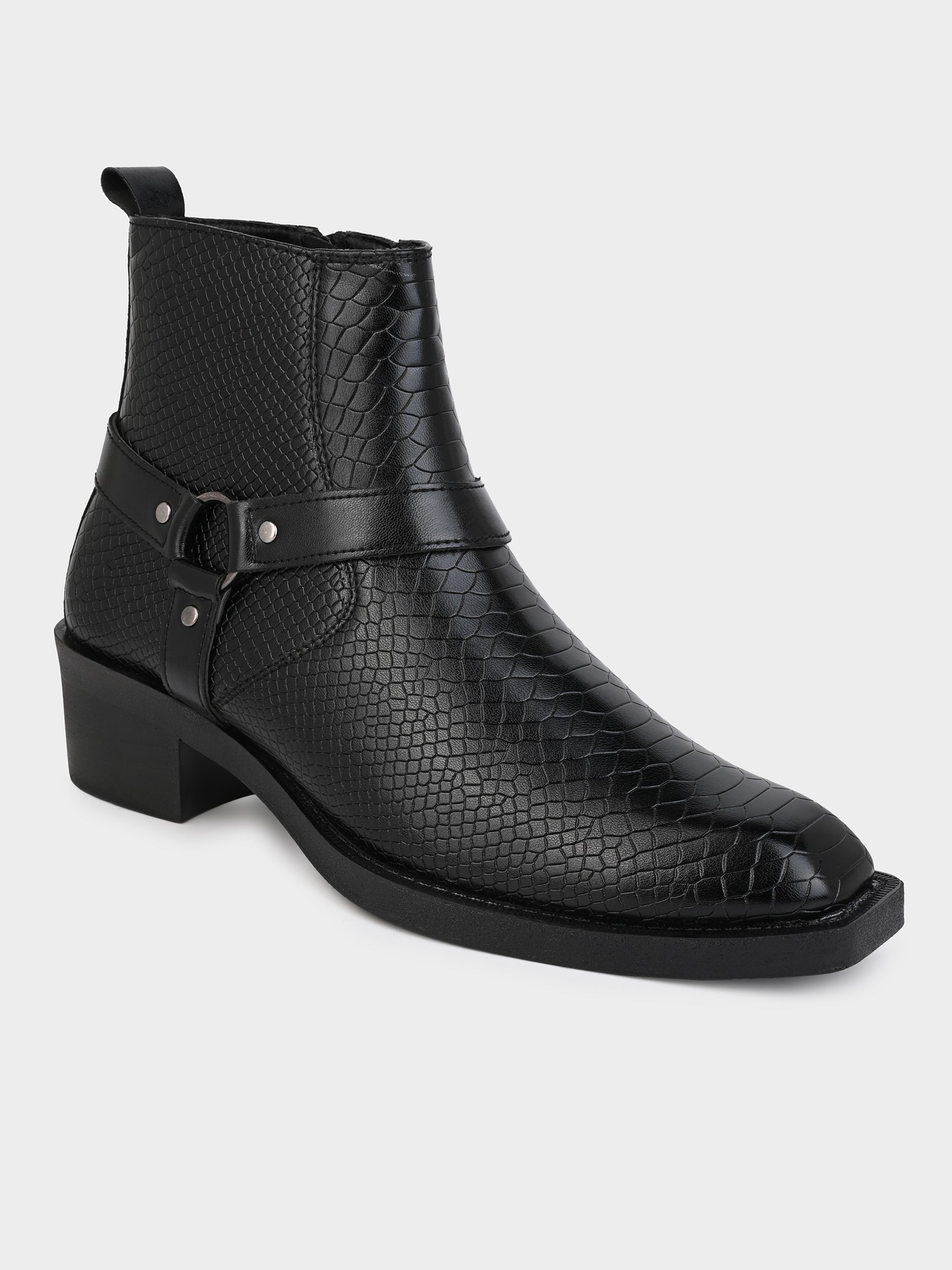 Men Premium Textured Ankle Boots