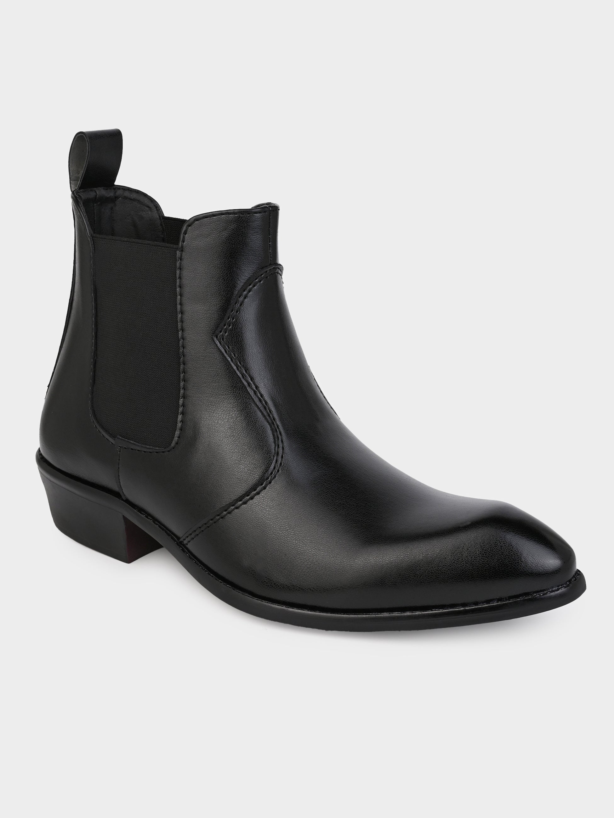 FRANK ROMELLO Men Luxe Elevated Beatle-Toe Ankle Boots