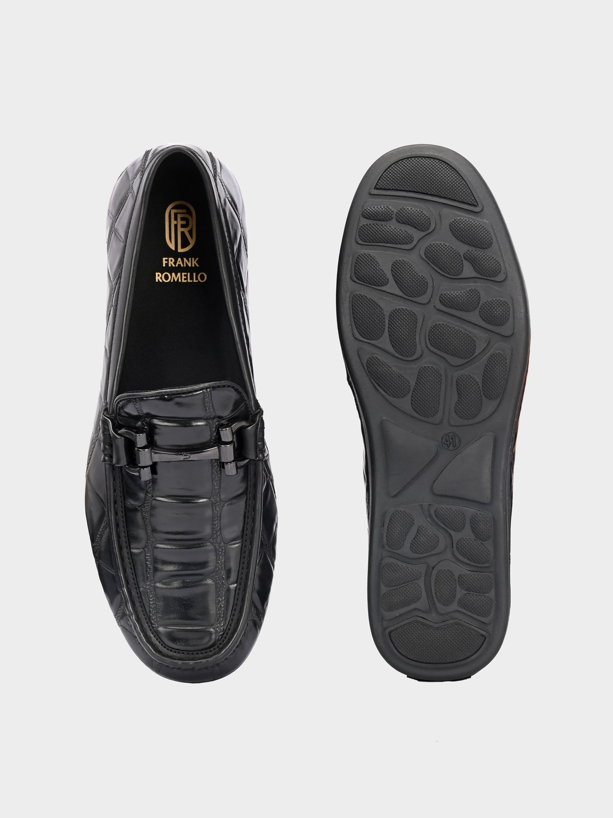 FRANKROMELLO Men Textured Loafers