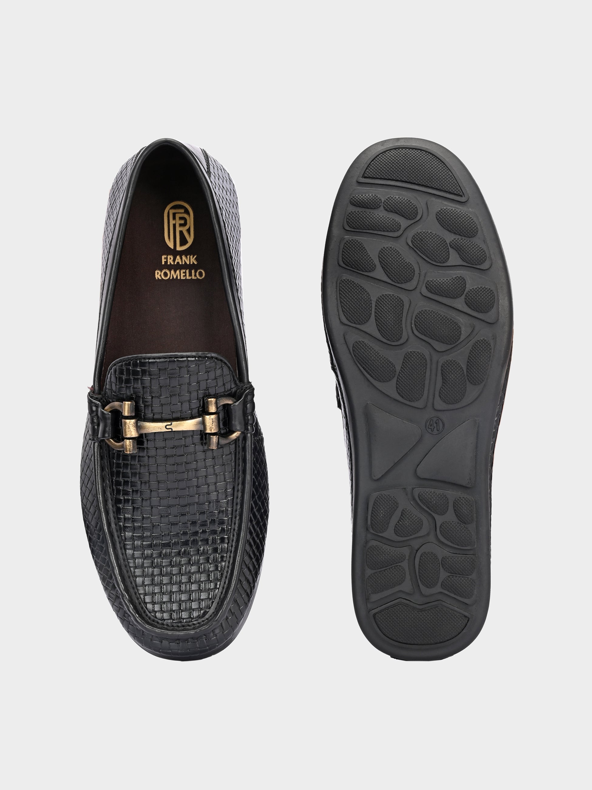 FRANKROMELLO Men Woven Design Loafers