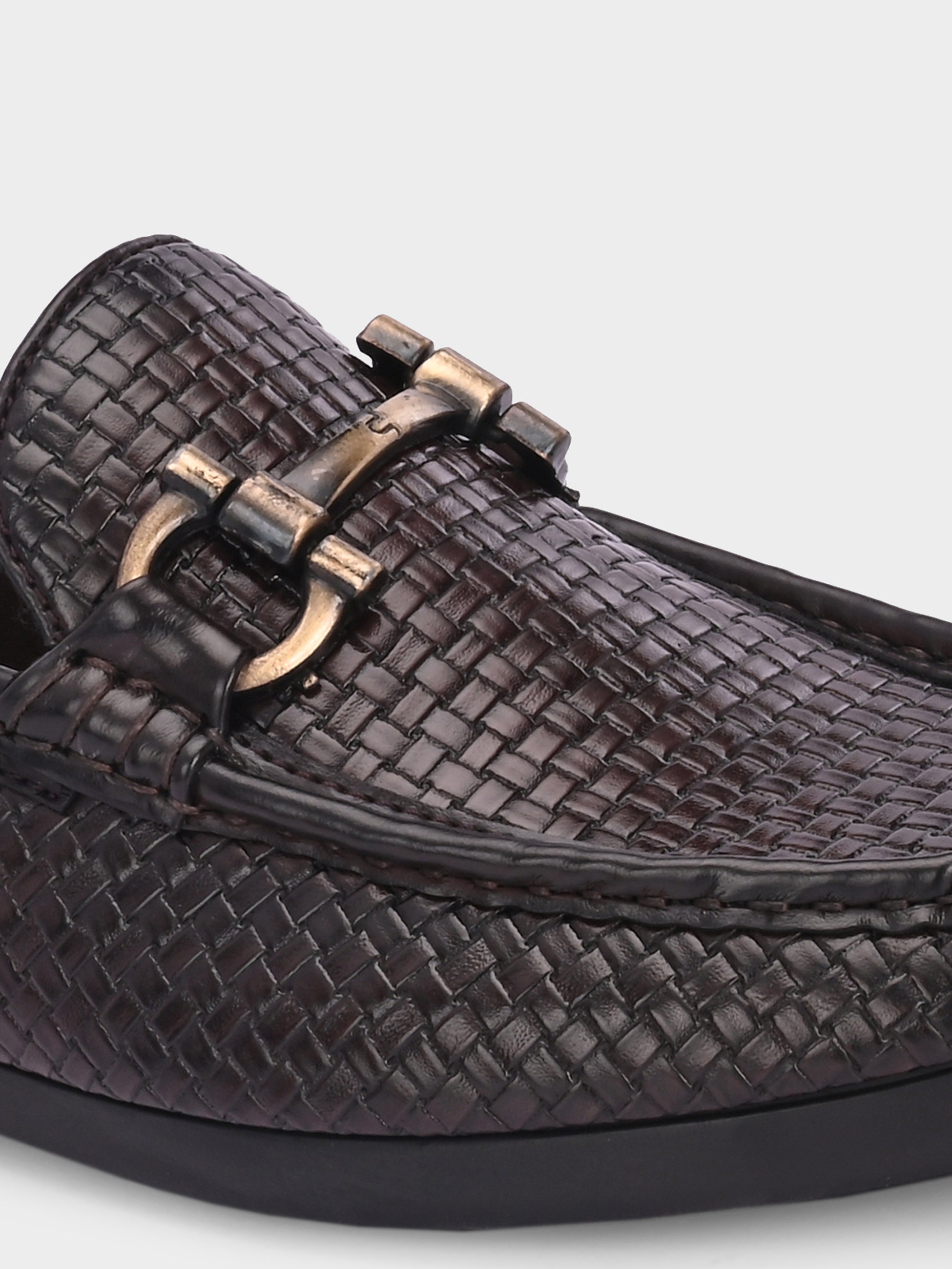 FRANKROMELLO Men Woven Design Loafers