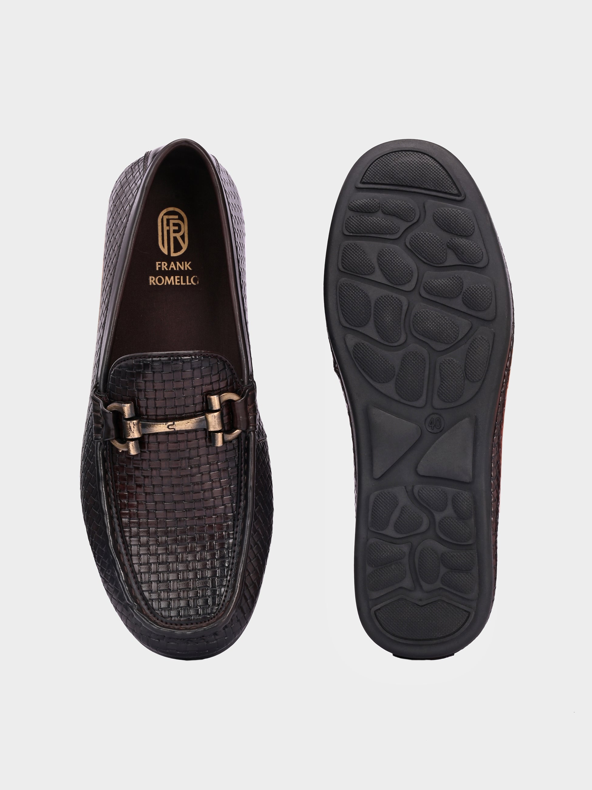 FRANKROMELLO Men Woven Design Loafers