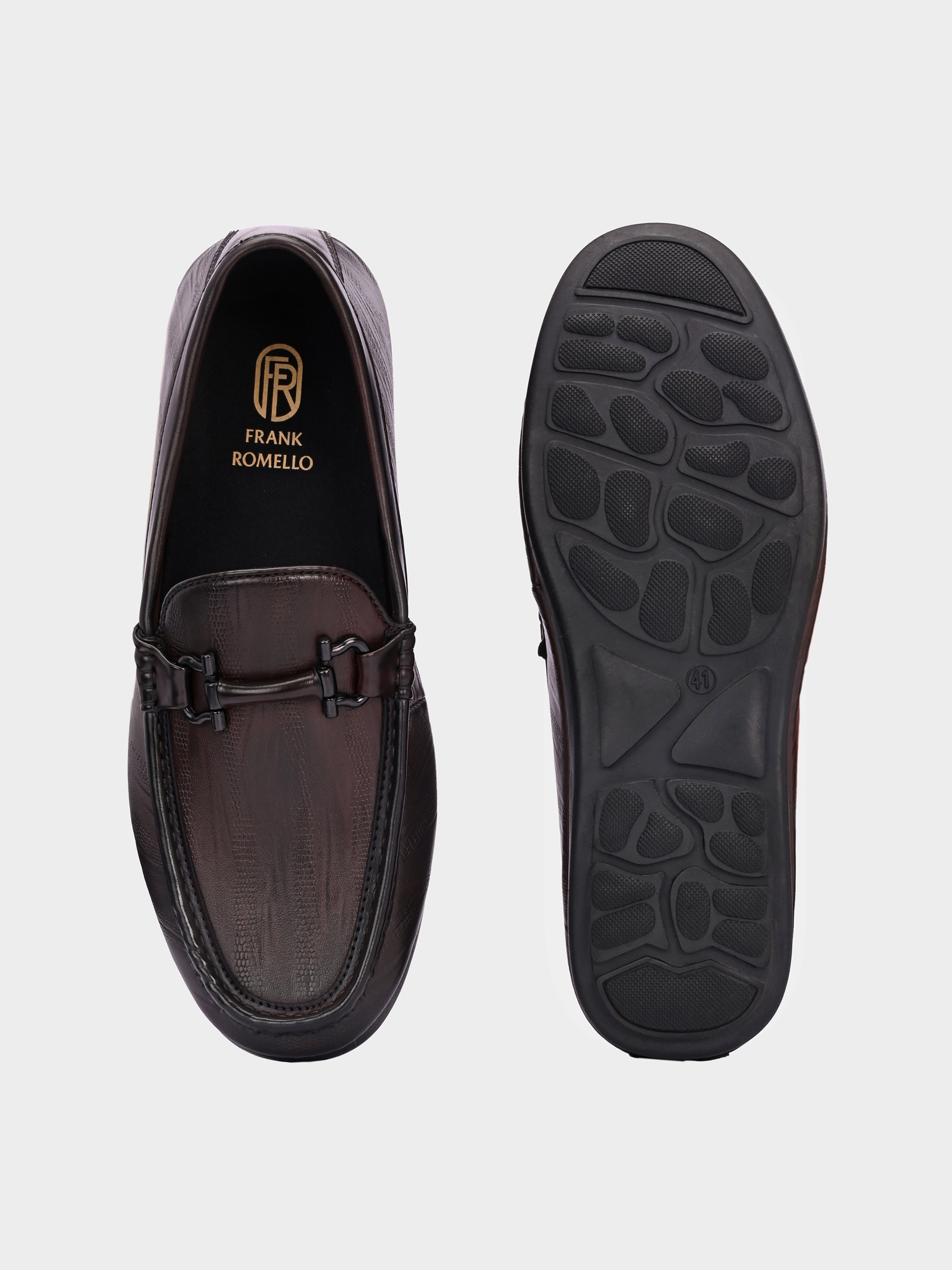 FRANKROMELLO Men Textured Loafers