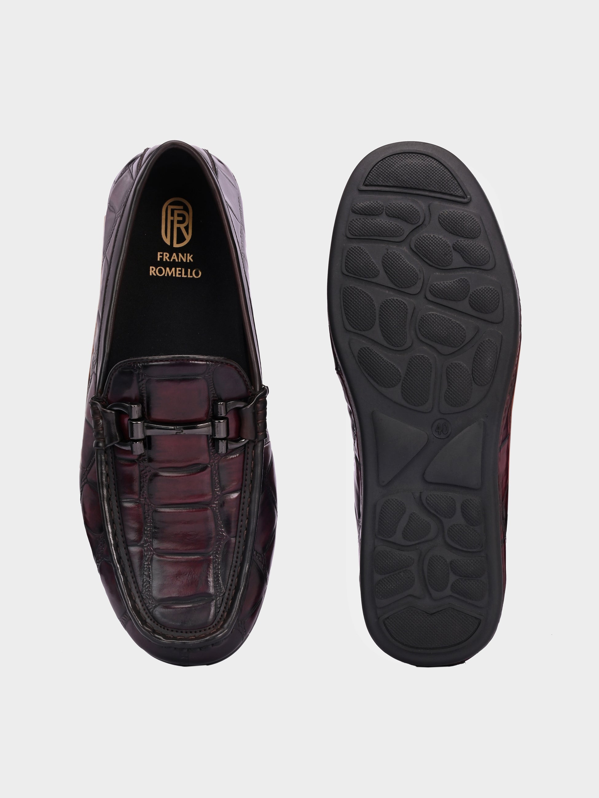 FRANKROMELLO Men Textured Loafers