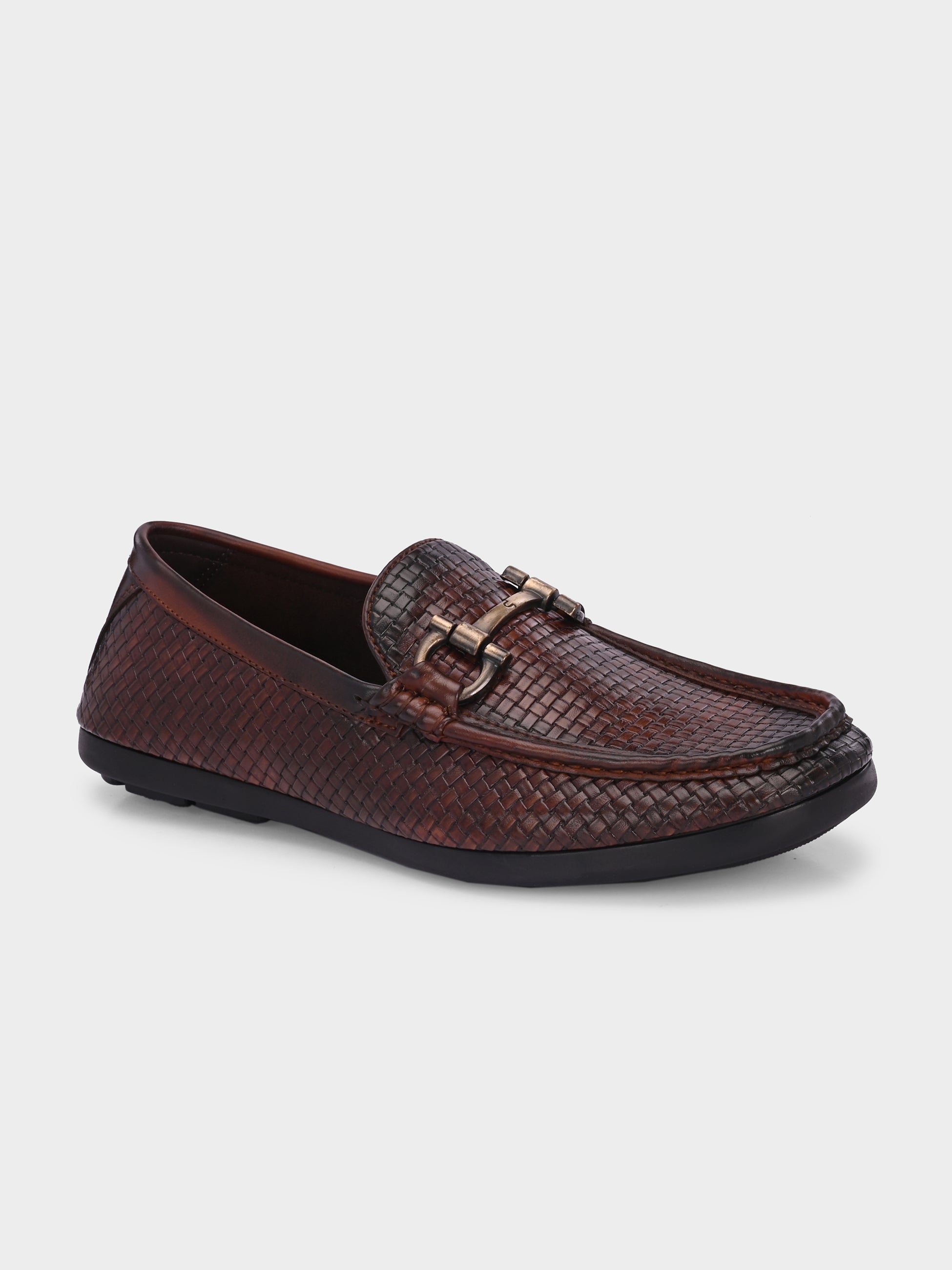 FRANKROMELLO Men Woven Design Loafers