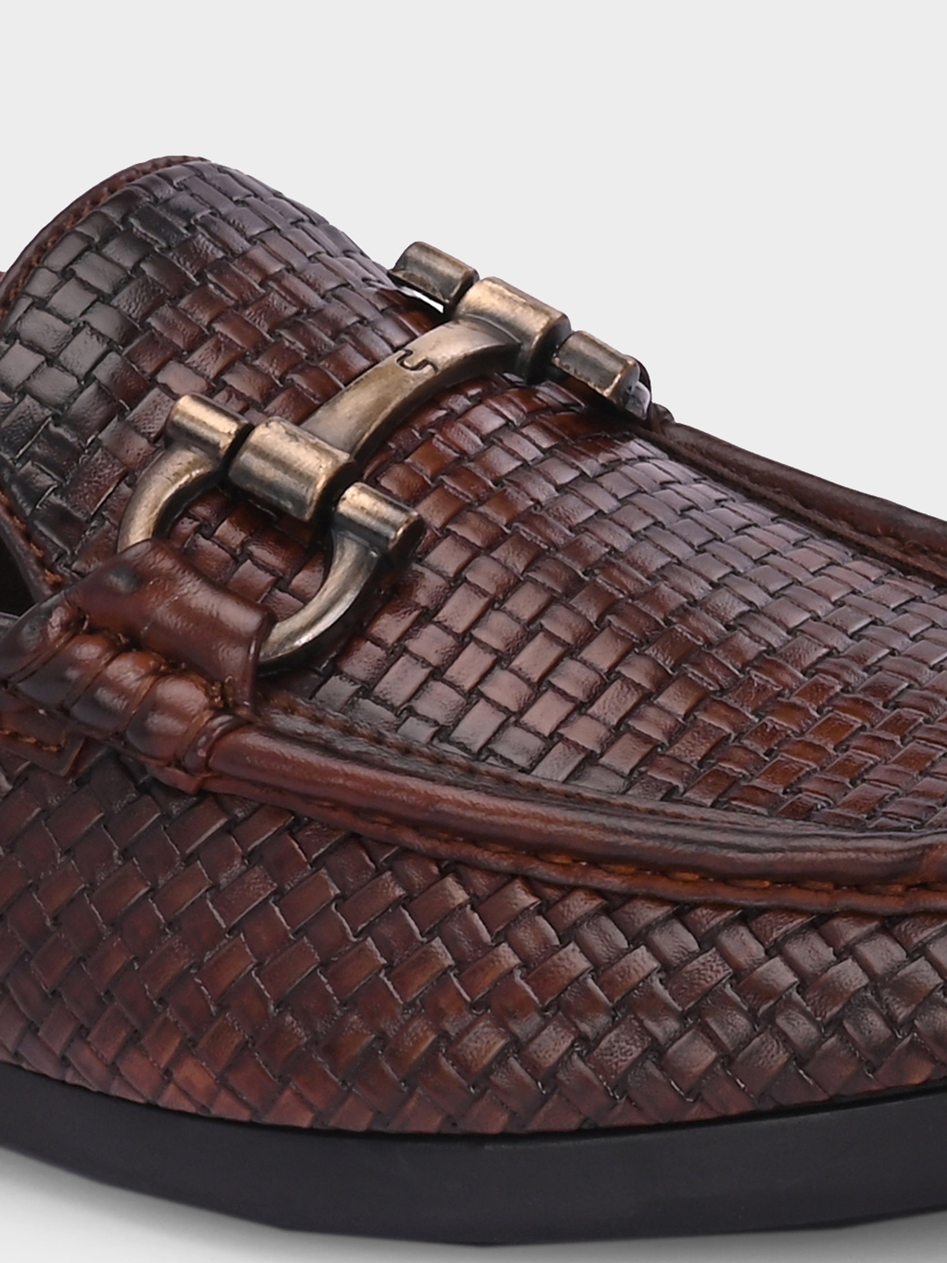 FRANKROMELLO Men Woven Design Loafers