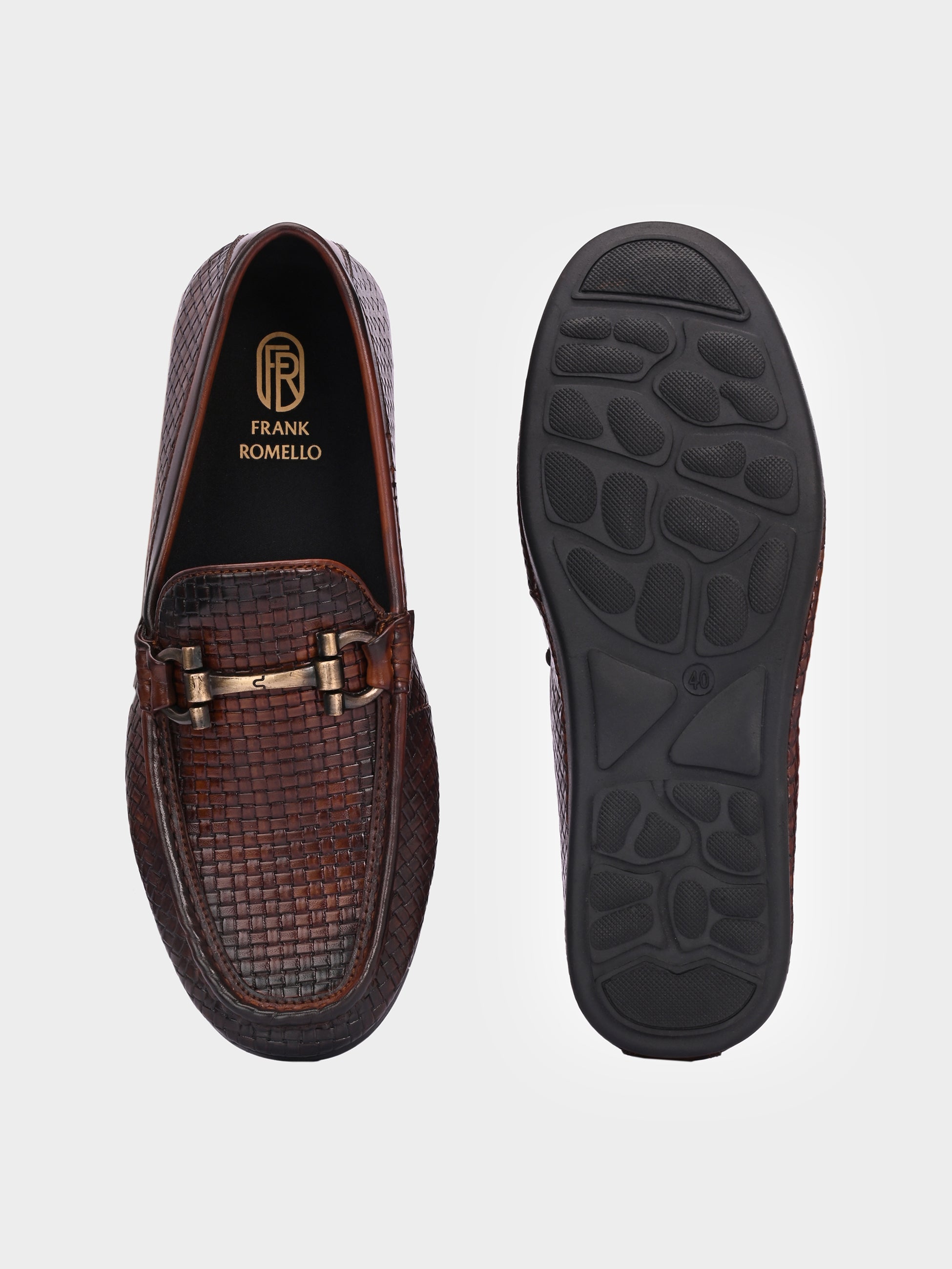 FRANKROMELLO Men Woven Design Loafers