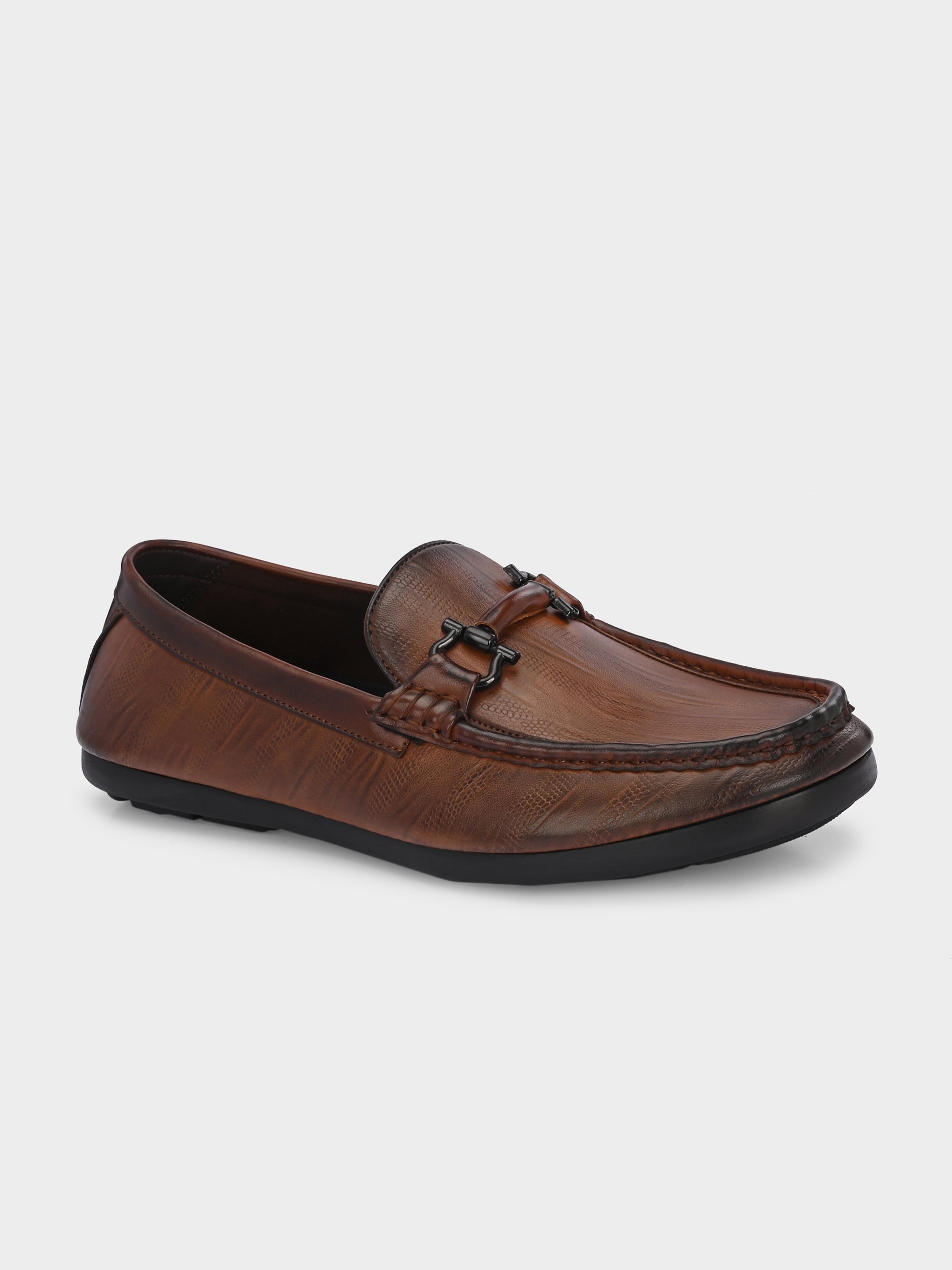 FRANKROMELLO Men Textured Loafers
