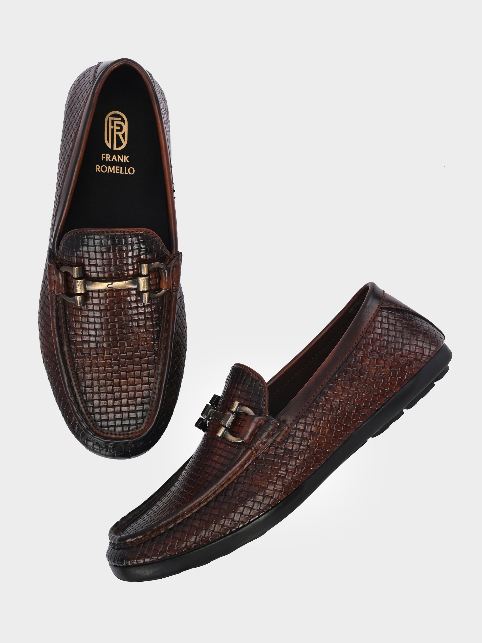 FRANKROMELLO Men Woven Design Loafers