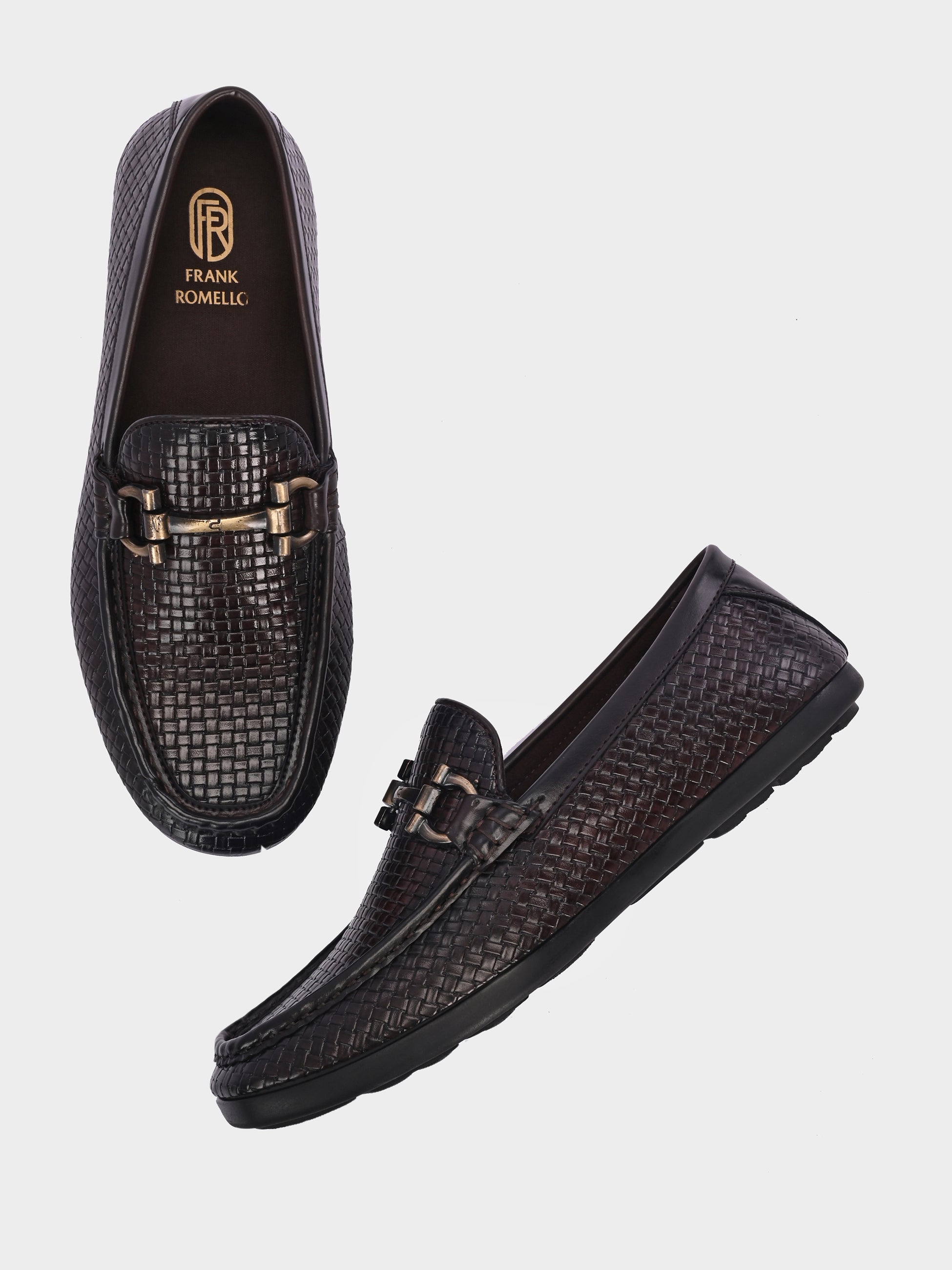 FRANKROMELLO Men Woven Design Loafers