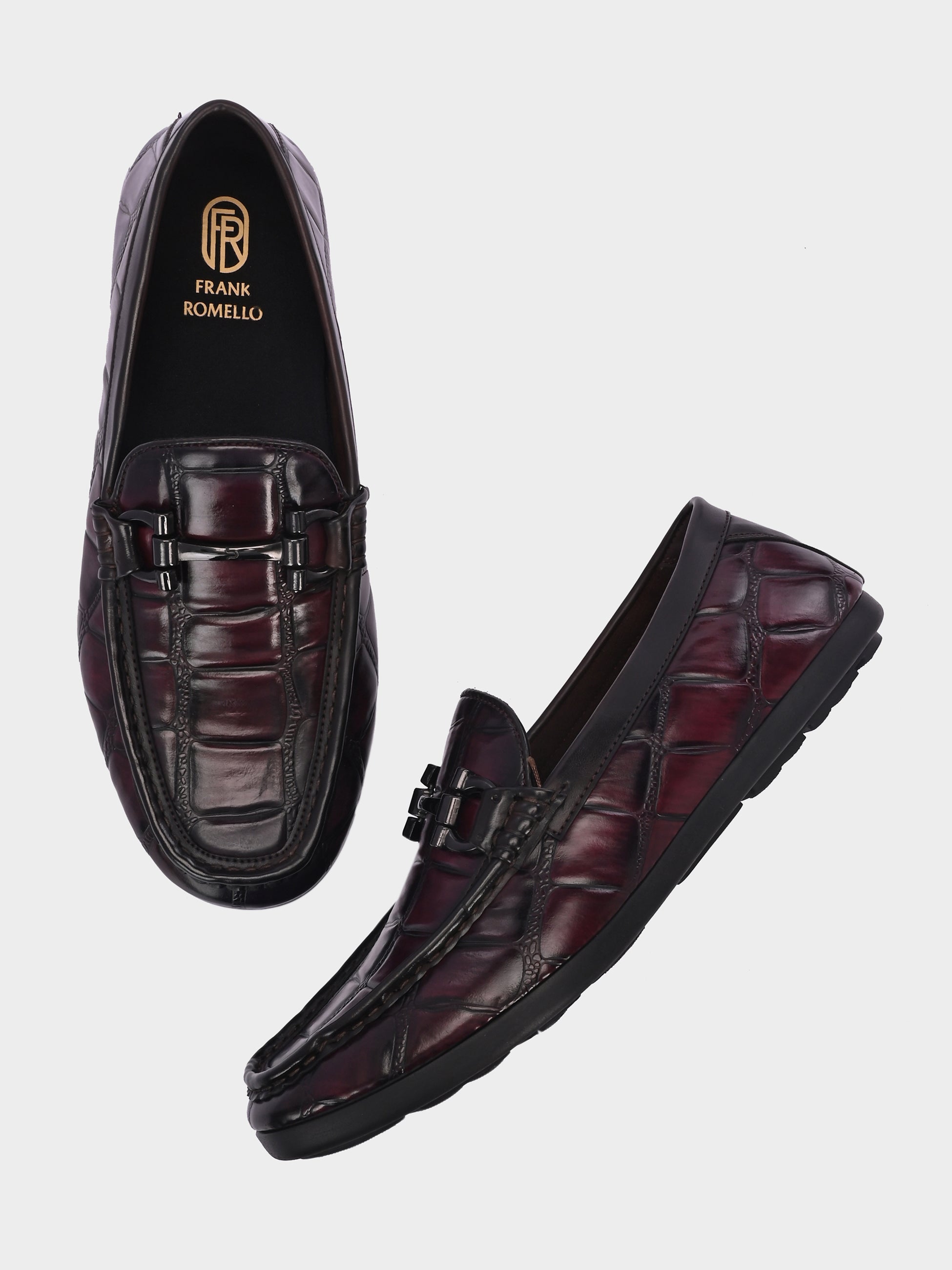FRANKROMELLO Men Textured Loafers