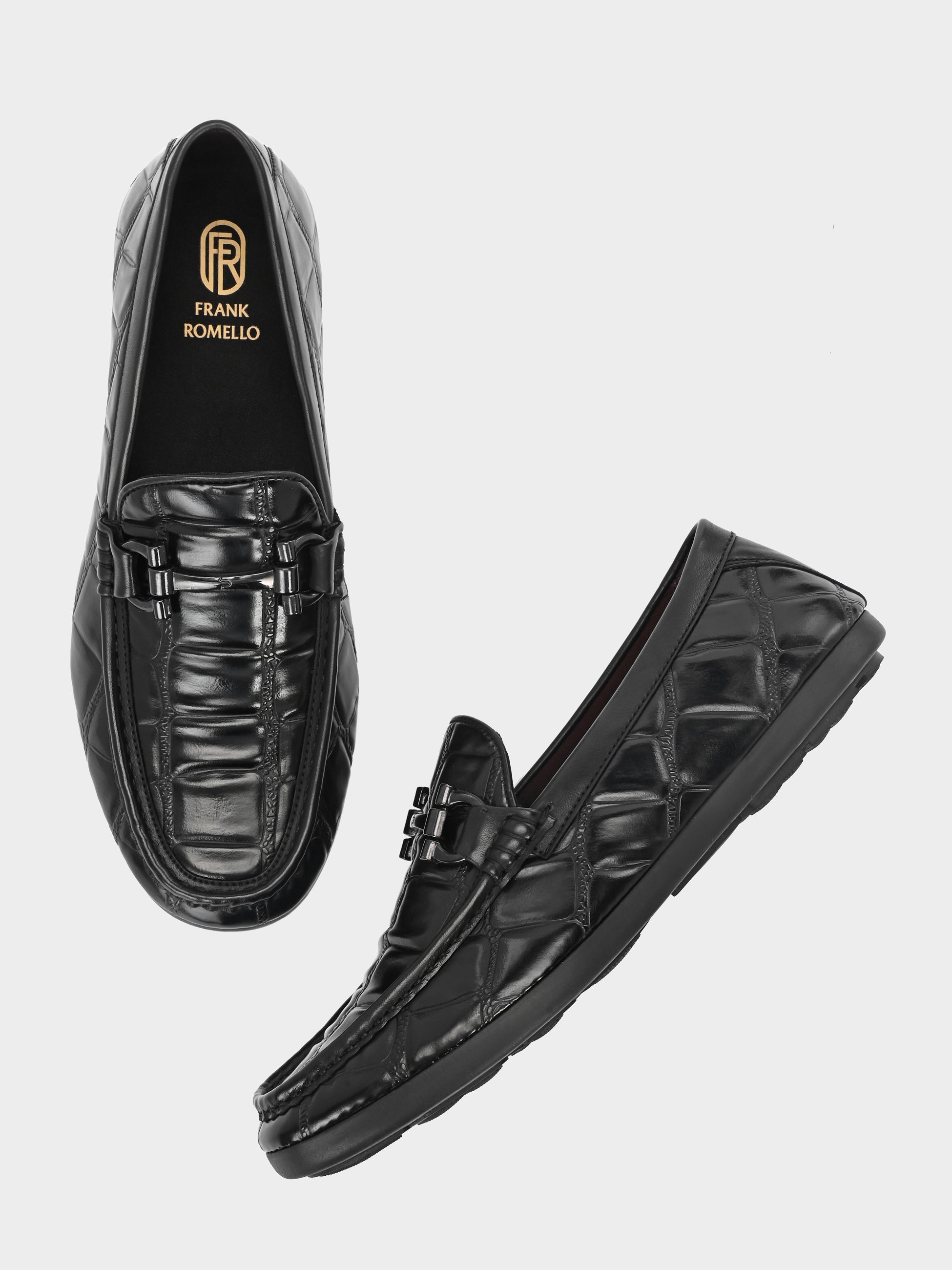 FRANKROMELLO Men Textured Loafers