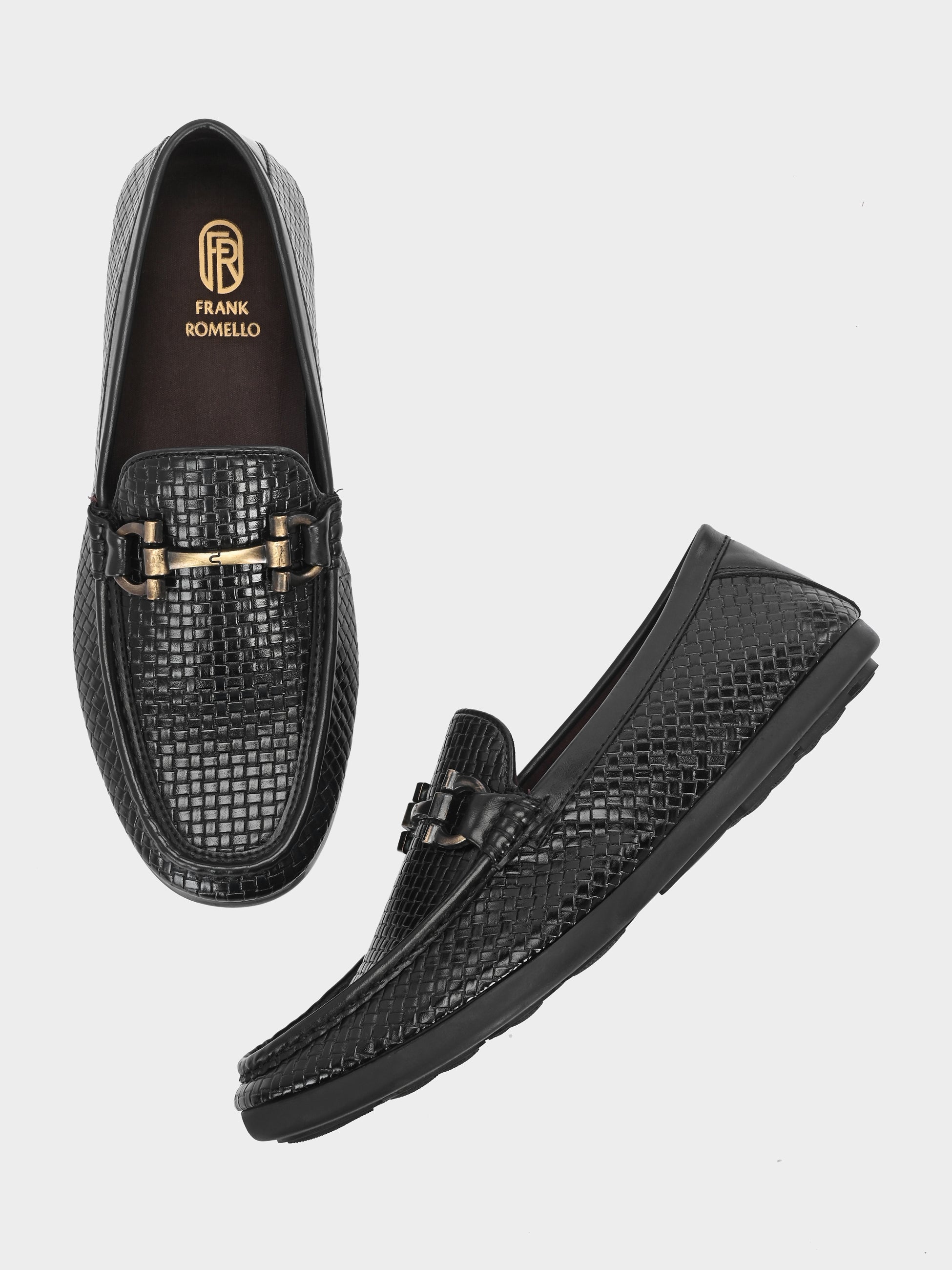 FRANKROMELLO Men Woven Design Loafers