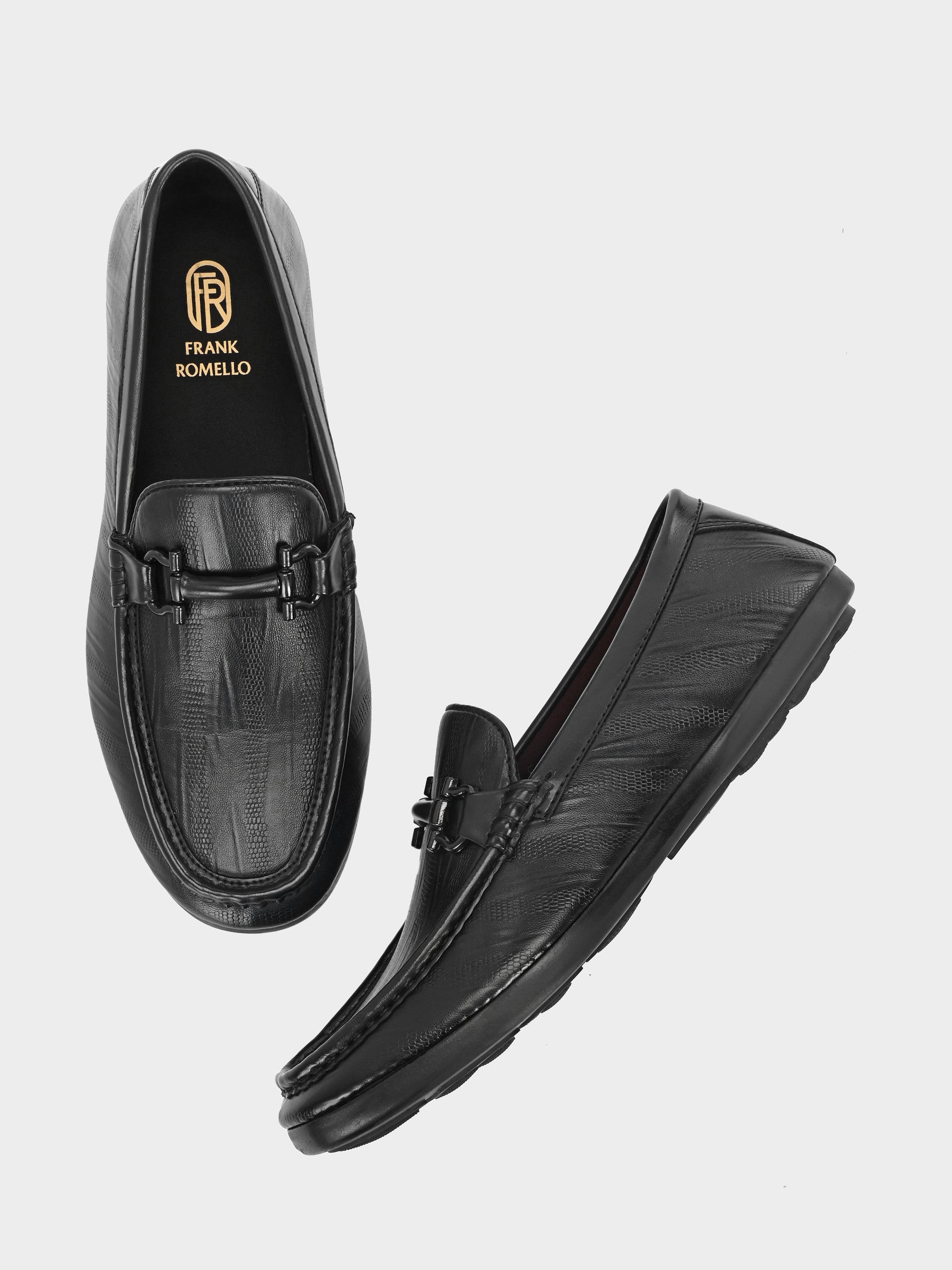 FRANKROMELLO Men Textured Loafers
