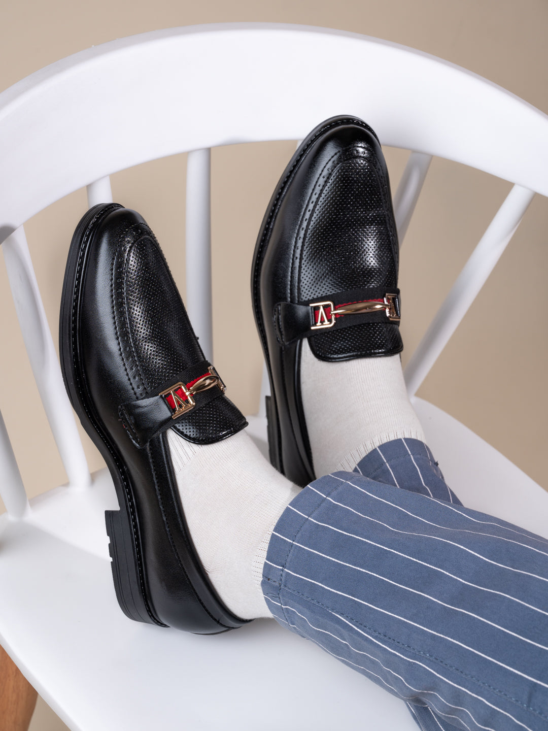 Men's Black  Formal Tassel Loafer