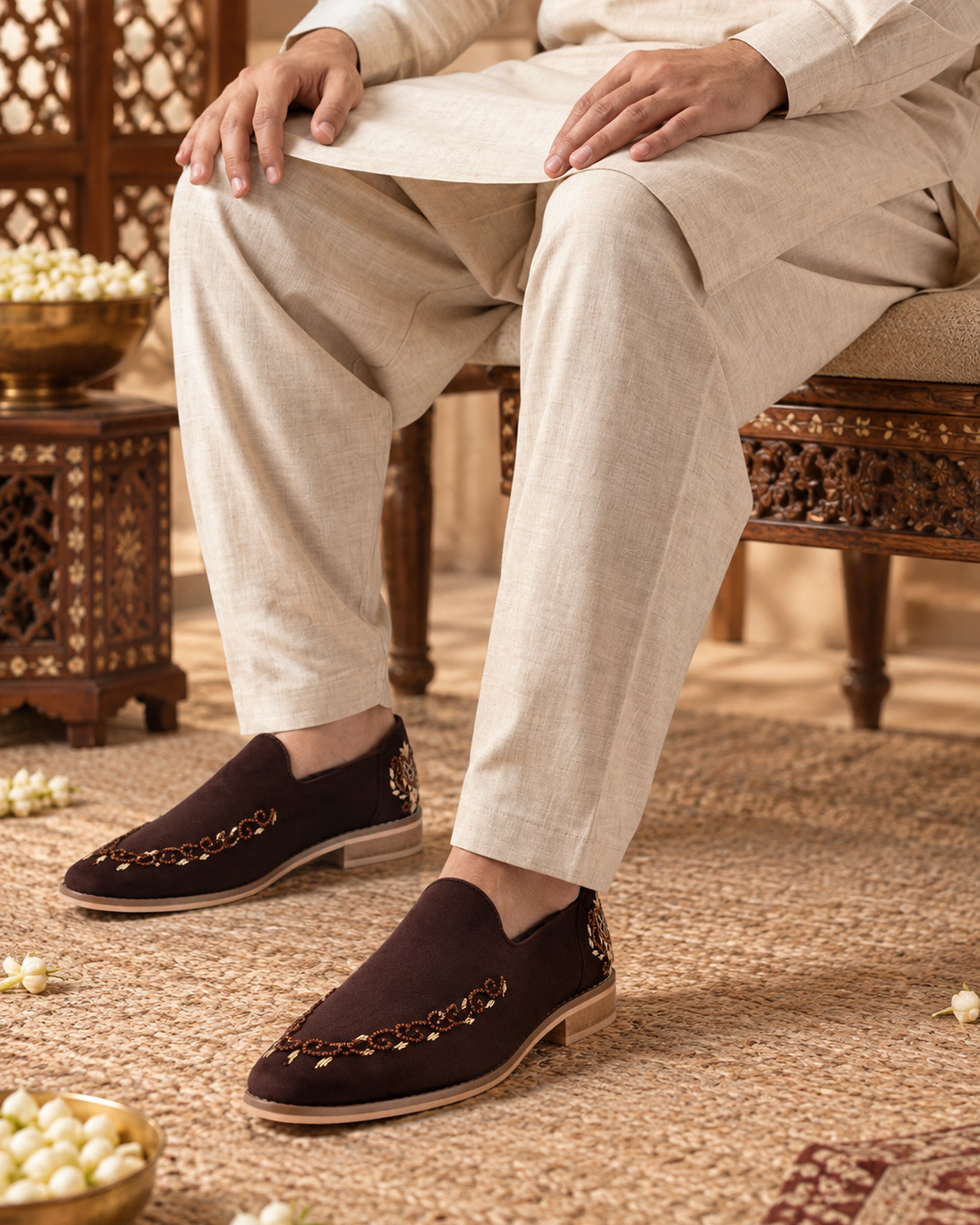 FRANKROMELLO Men Textured Loafers