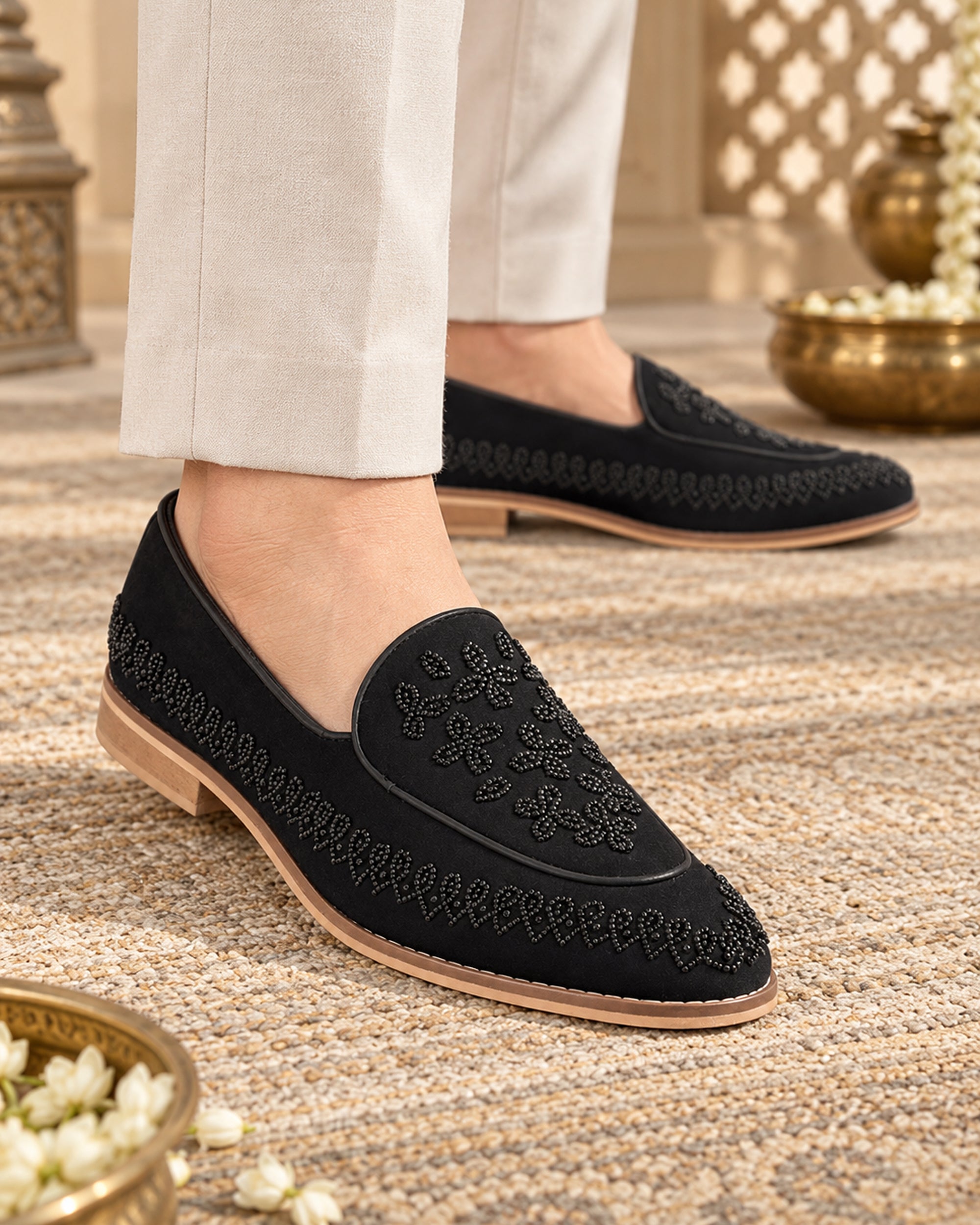 FRANKROMELLO Men Textured Loafers