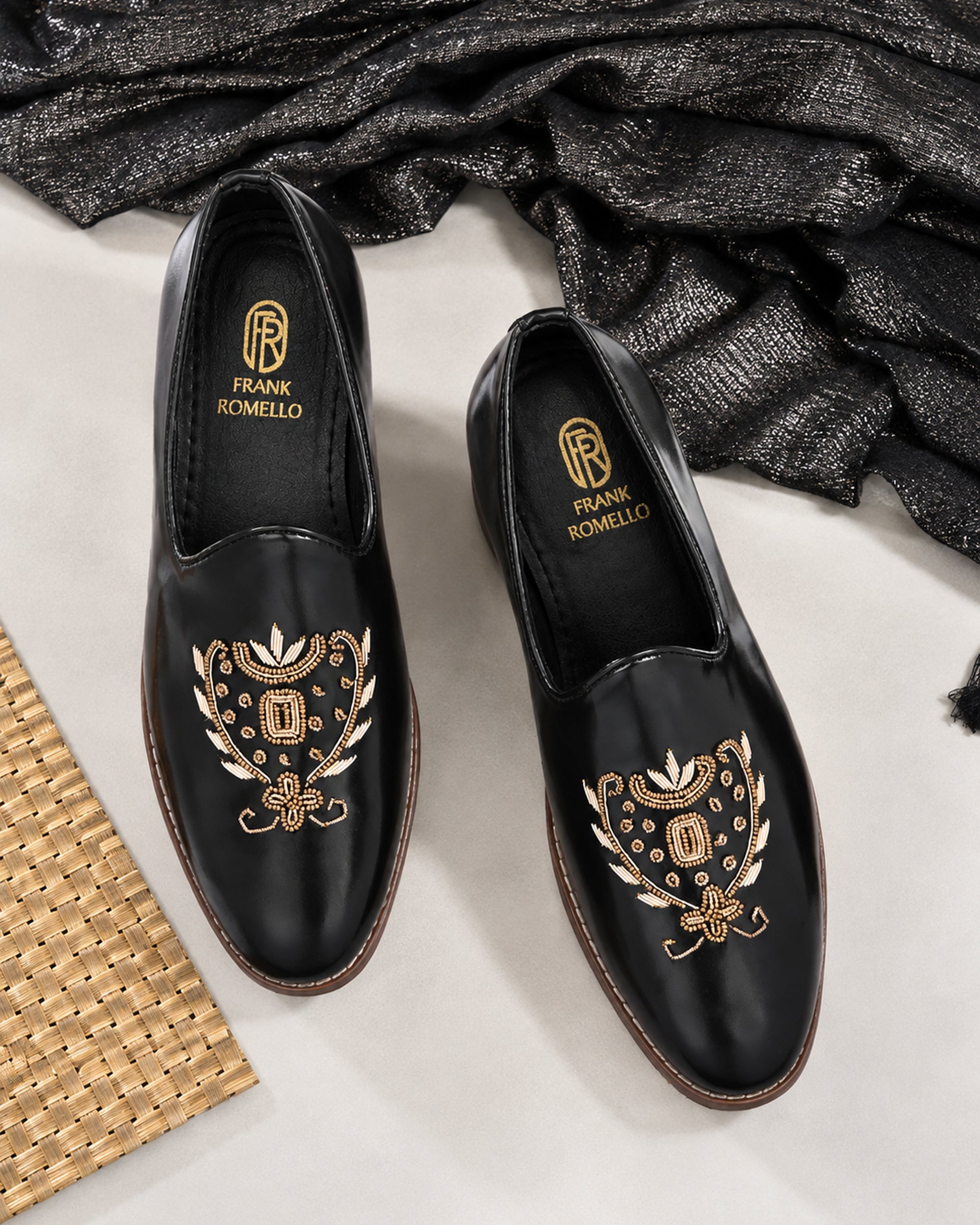 FRANKROMELLO Men Textured Loafers