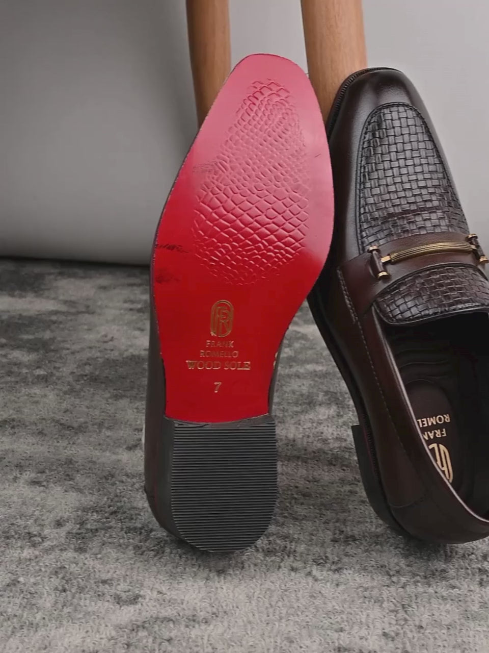 Men's Handcrafted Textured Loafers with Cuban Heels