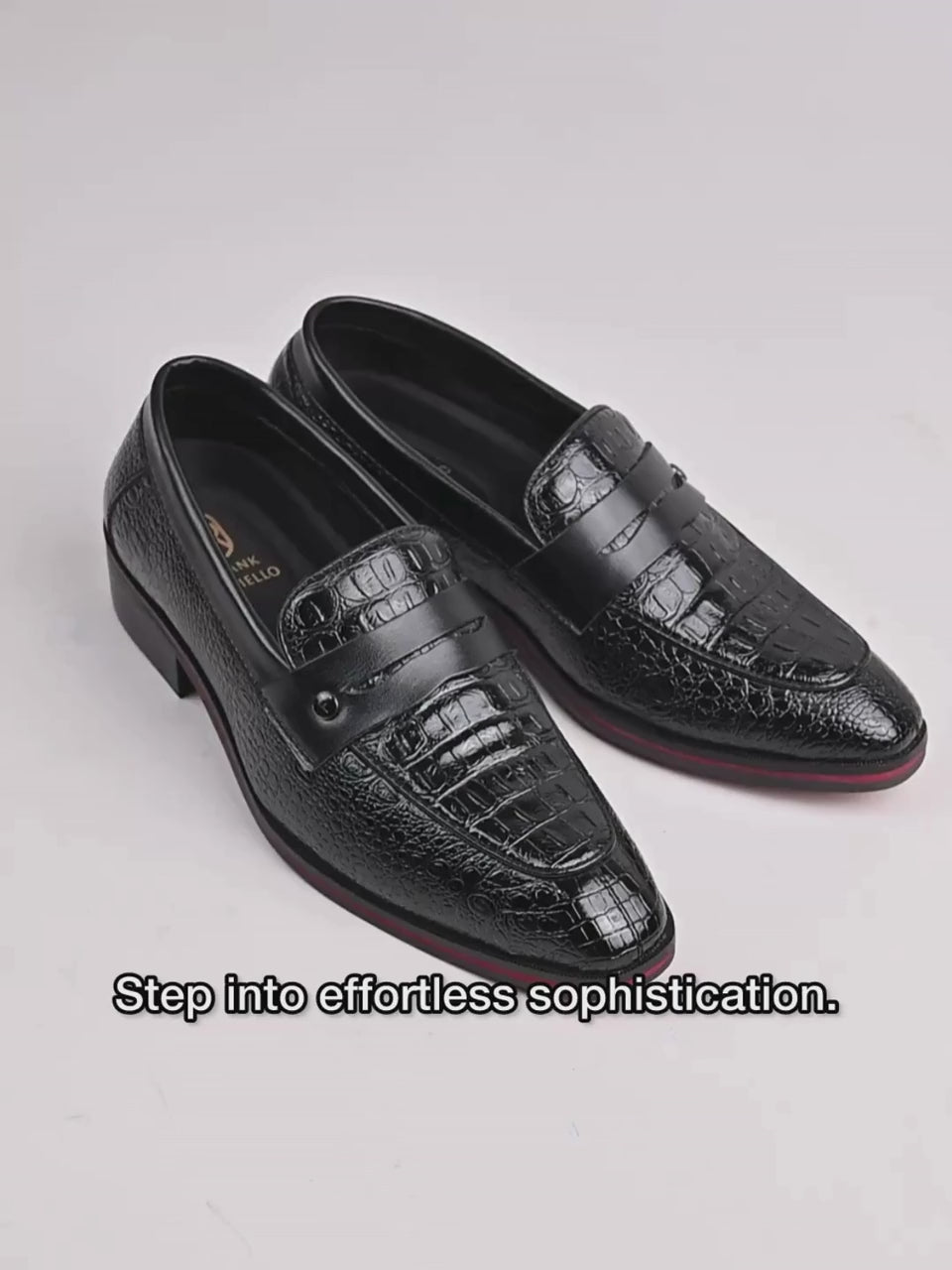 Men's Handcrafted Textured Loafers with Cuban Heels
