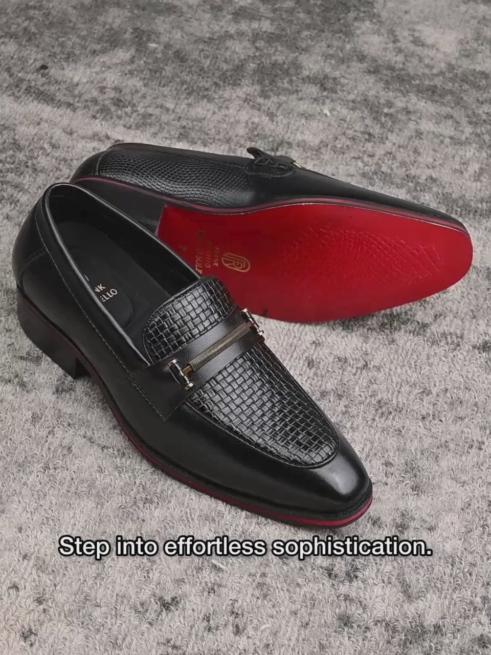 Men's Handcrafted Textured Loafers with Cuban Heels