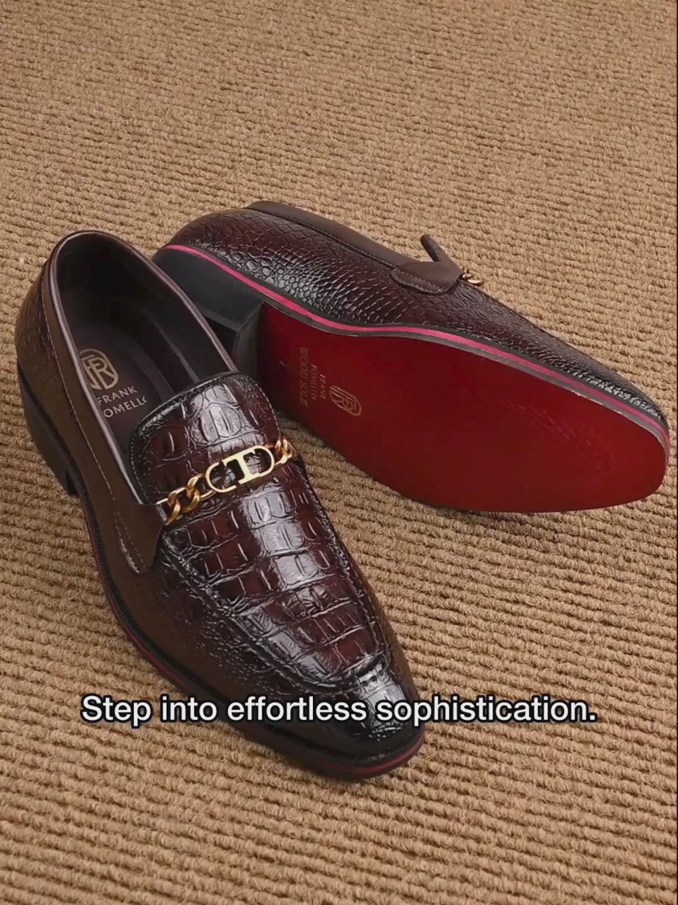 Men's Handcrafted Textured Loafers with Cuban Heels
