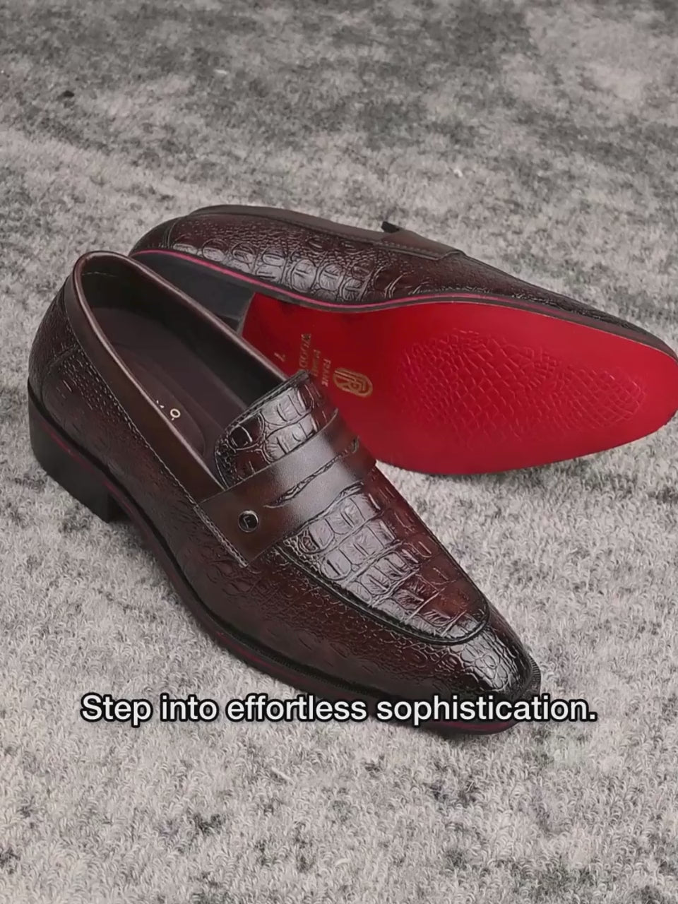 Men's Handcrafted Textured Loafers with Cuban Heels